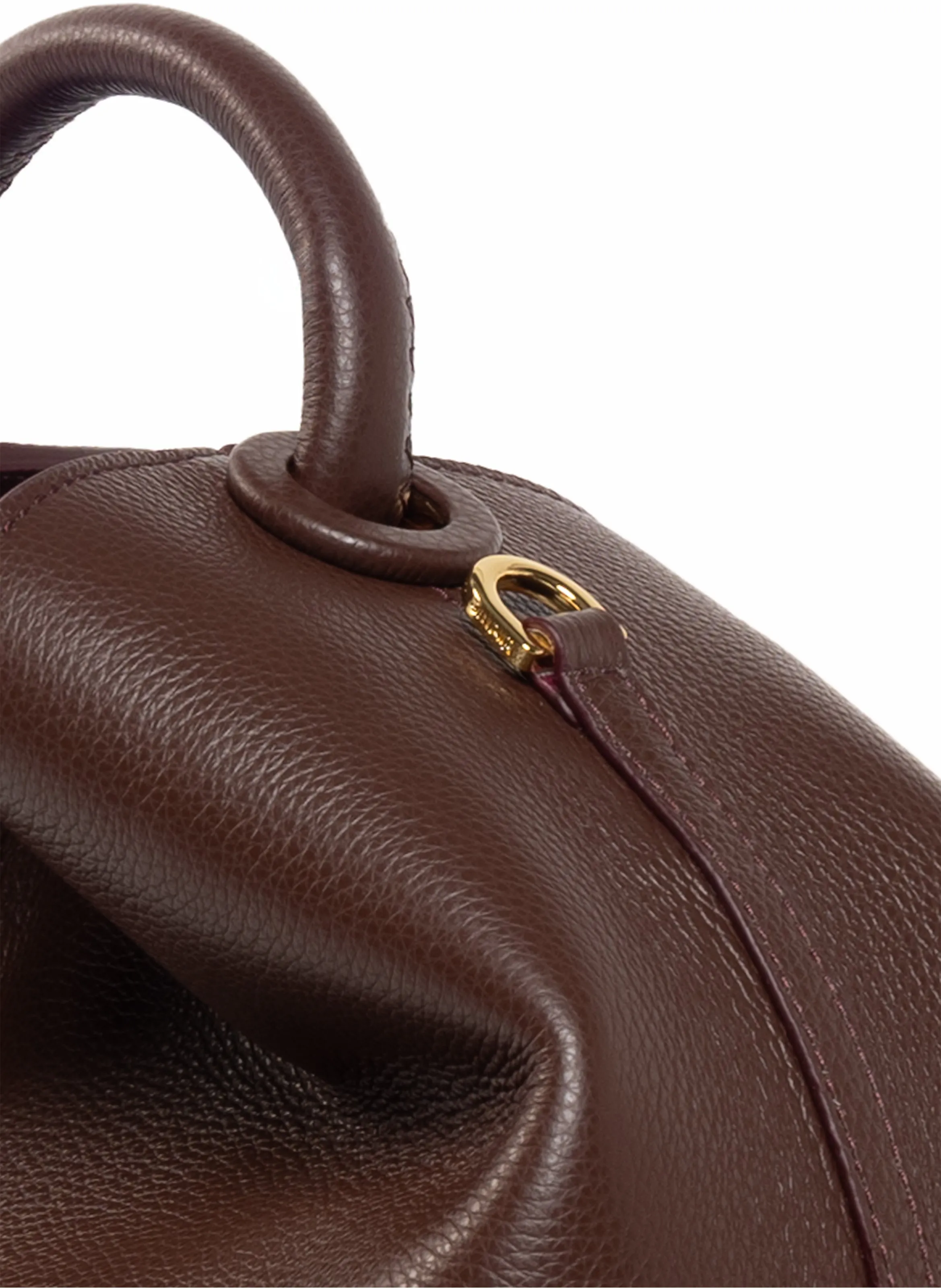 Raisin Pebbled Leather Dark Brown sold by Elleme product image thumbnail 5