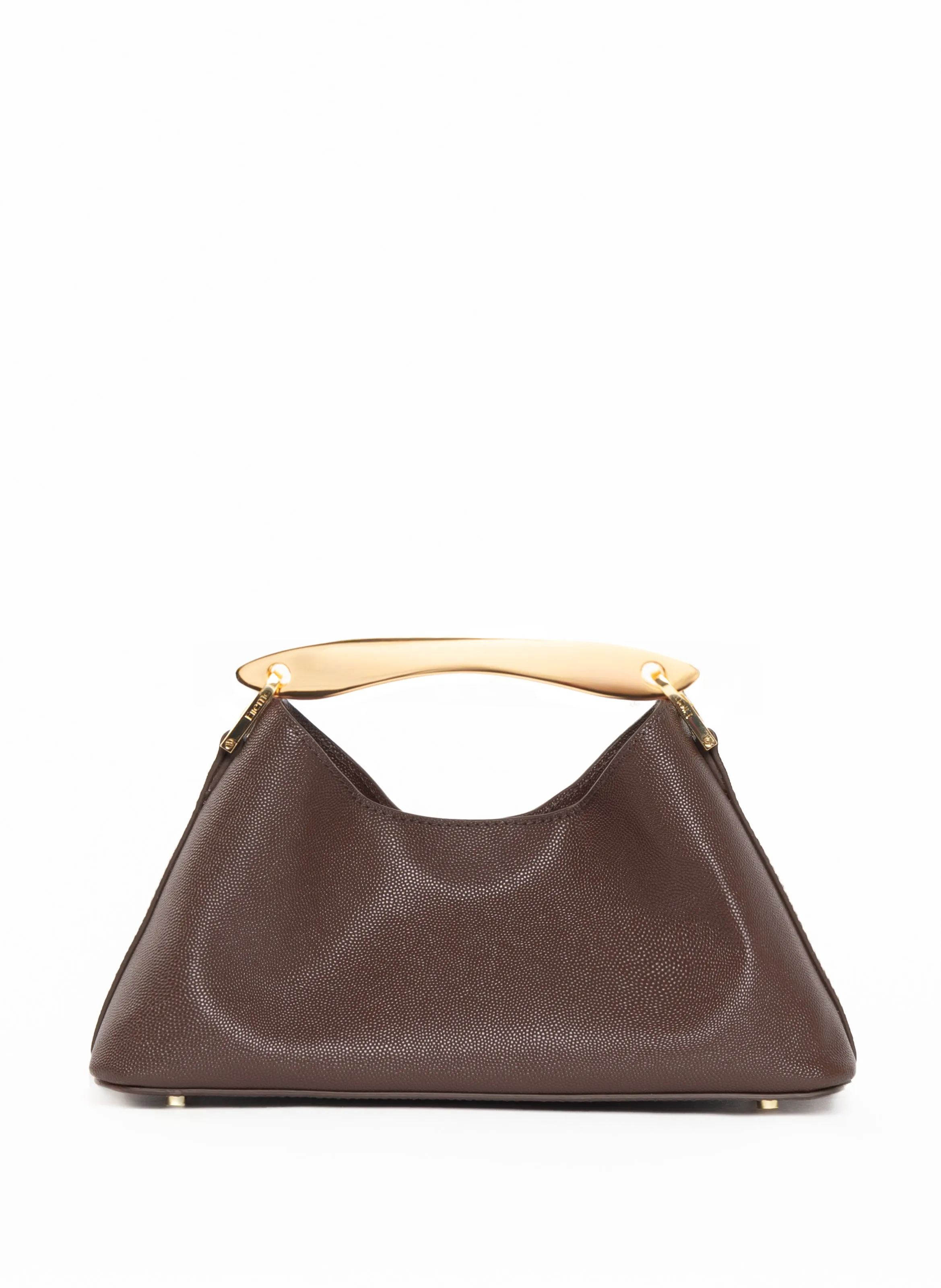 Mini Boomerang Leather Caviar Dark Brown sold by Elleme