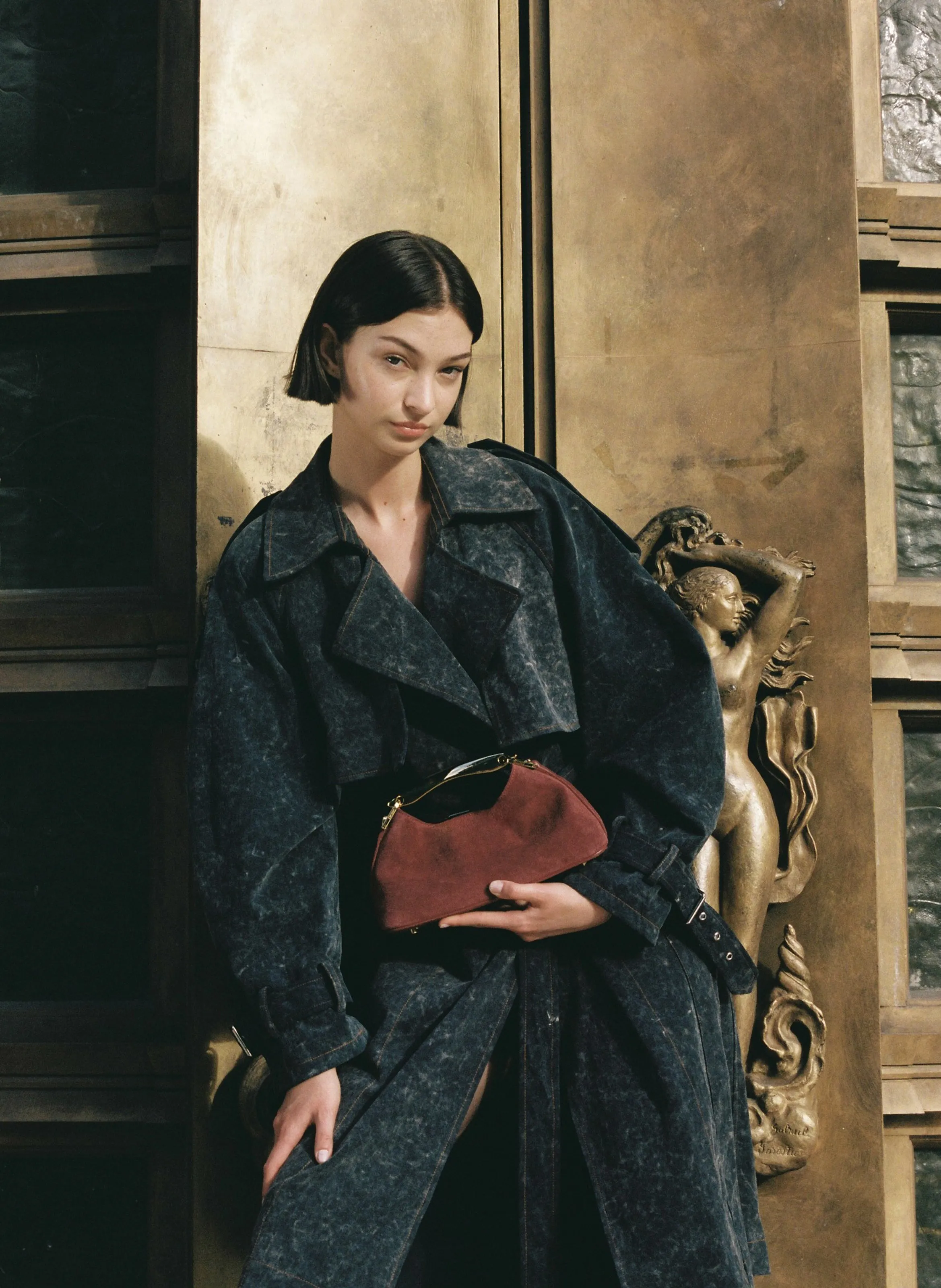 Mini Boomerang Suede Burgundy sold by Elleme product image thumbnail 2