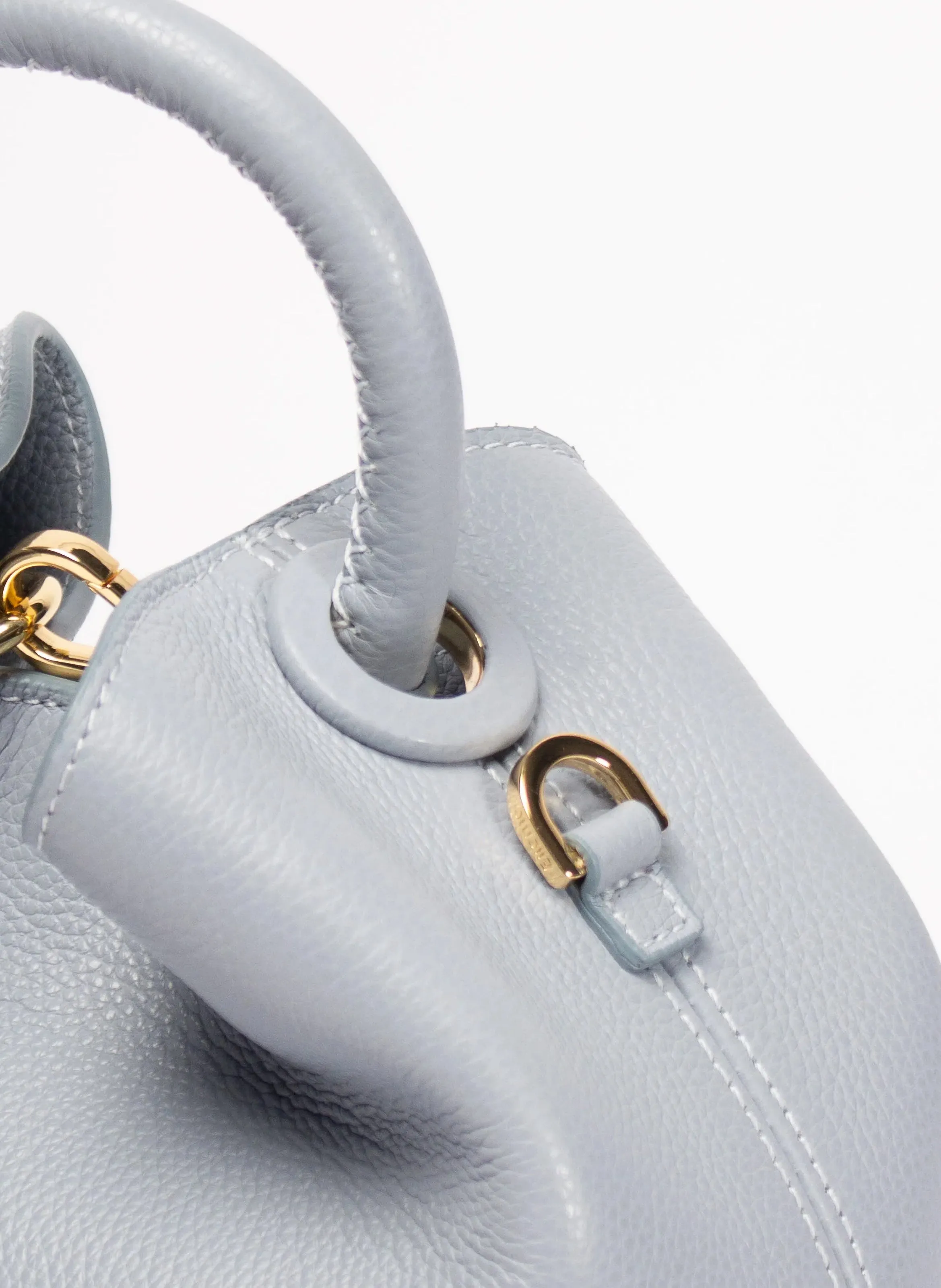 Baozi Pebbled Leather Grey Blue sold by Elleme product image thumbnail 5