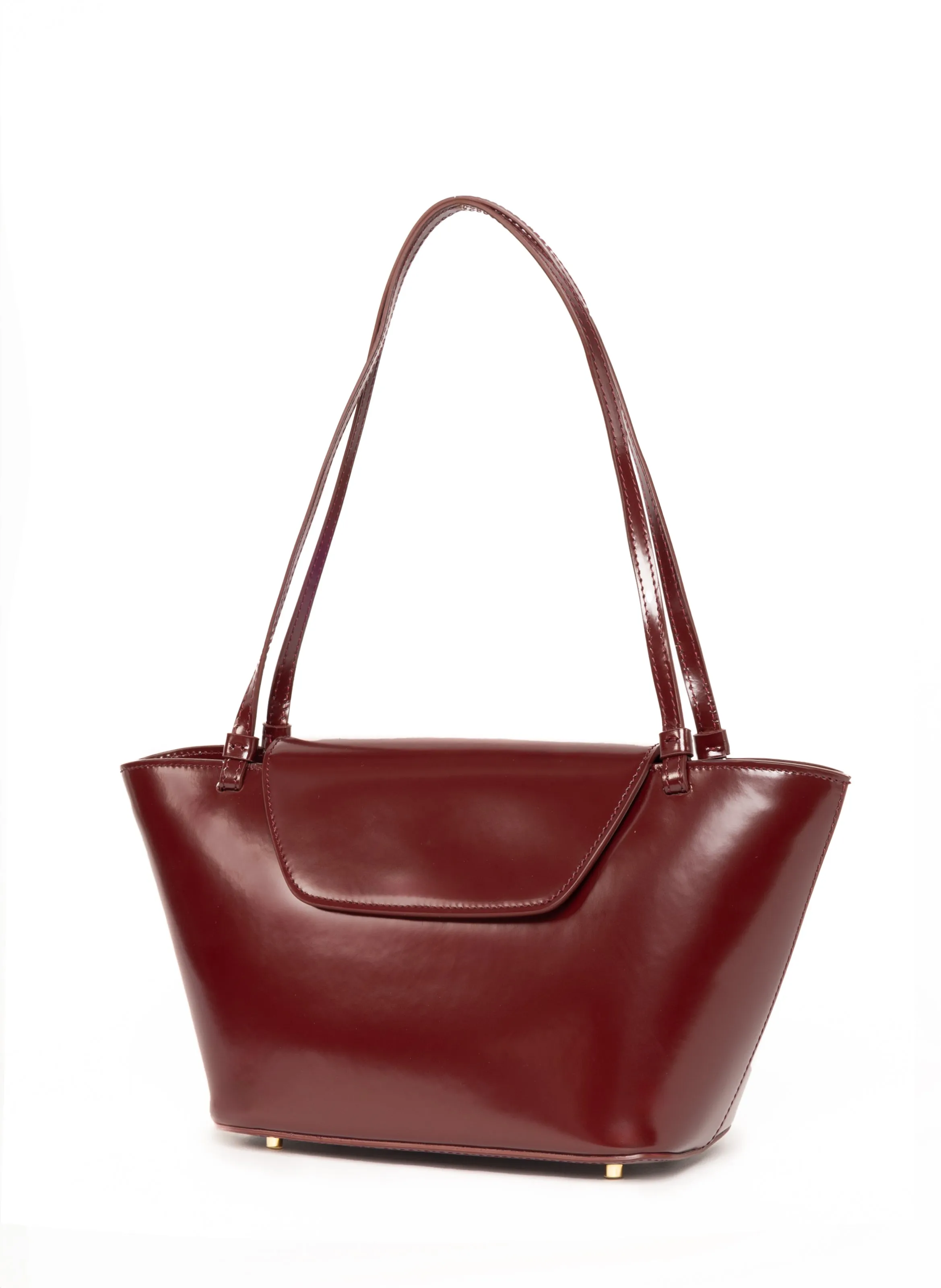 Courrier Tote Patent Leather Wine sold by Elleme product image thumbnail 3