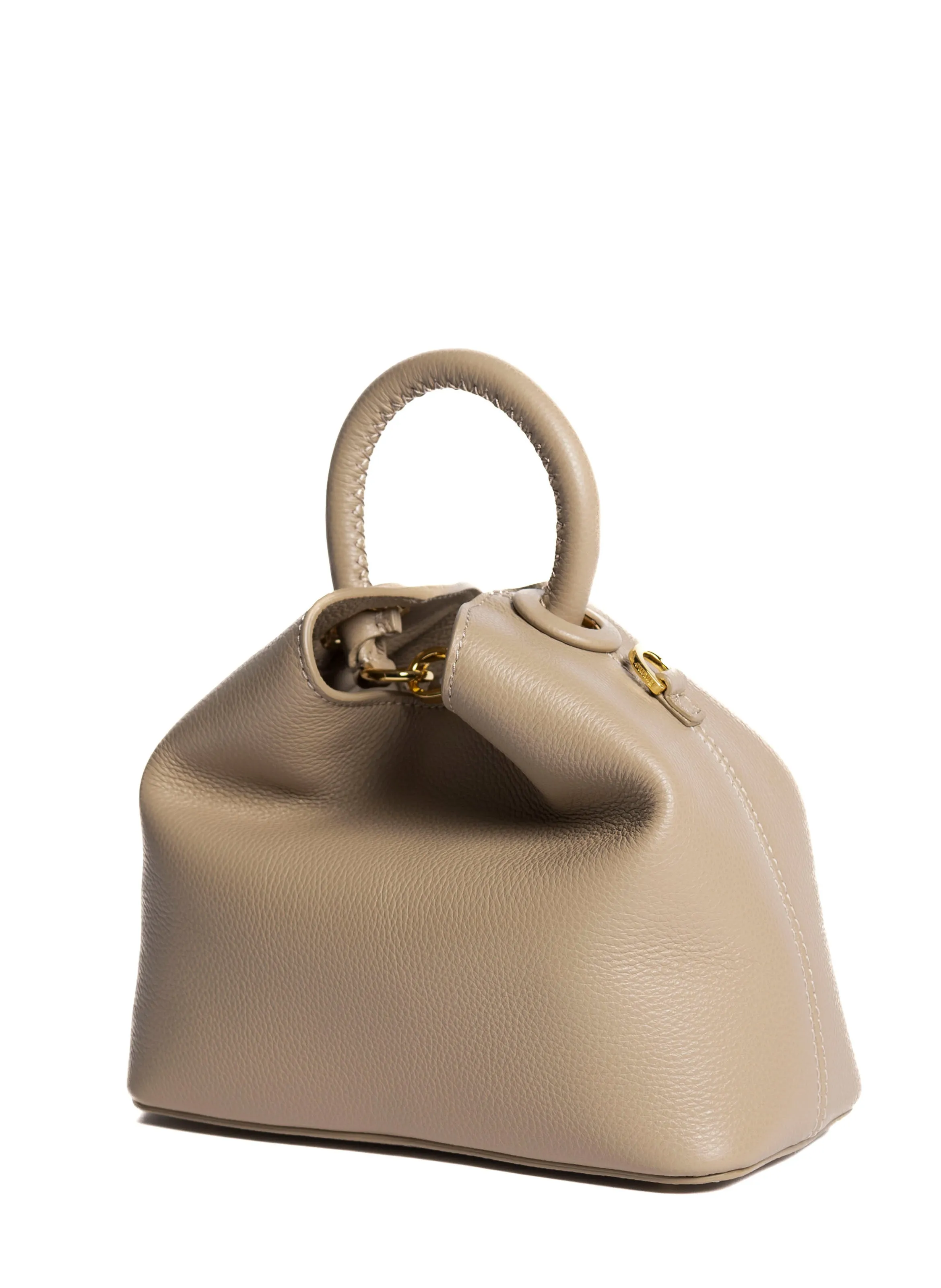 Baozi Pebbled Leather Taupe sold by Elleme product image thumbnail 3