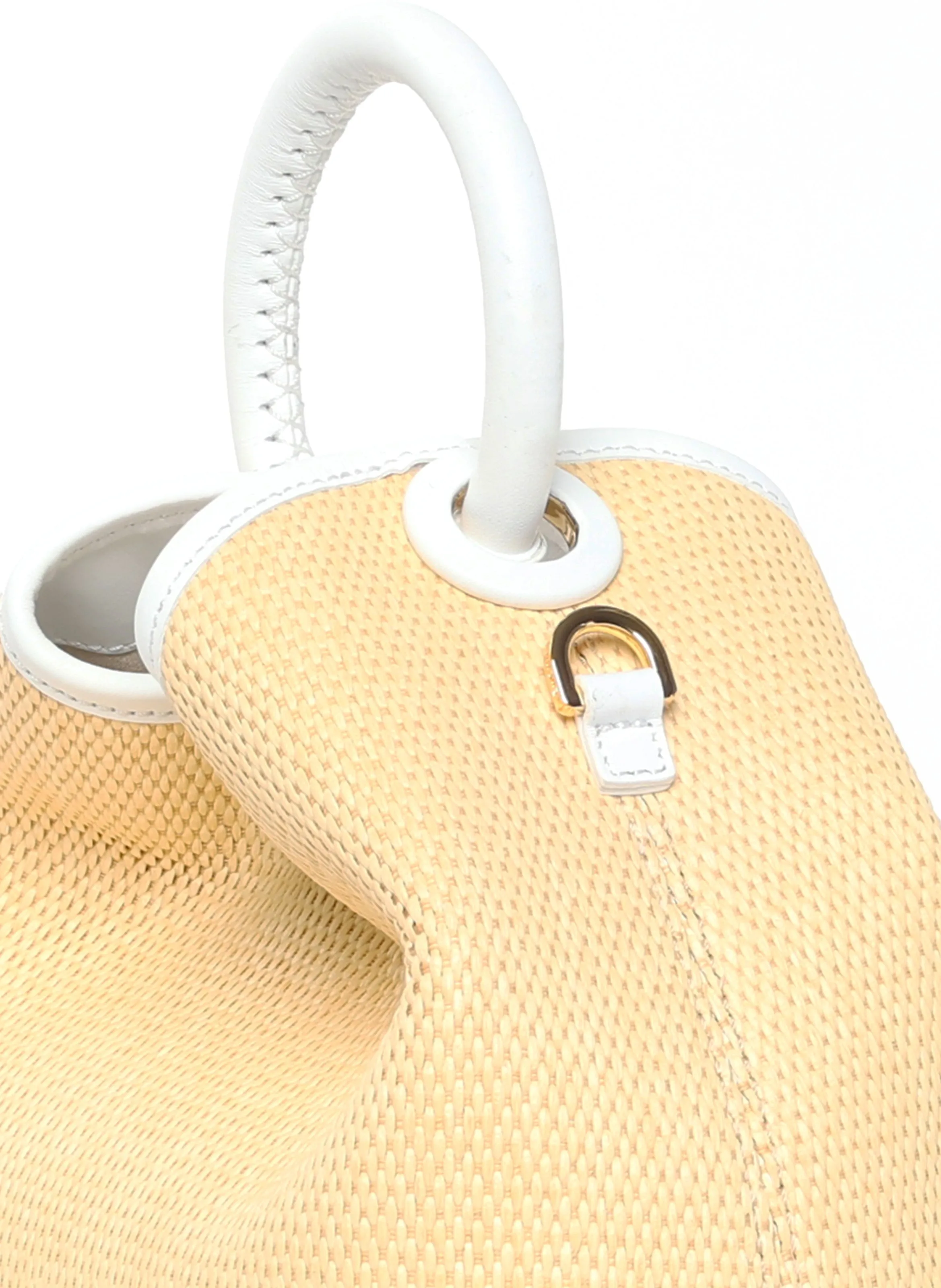 Baozi Raffia/Leather Natural/White sold by Elleme product image thumbnail 5