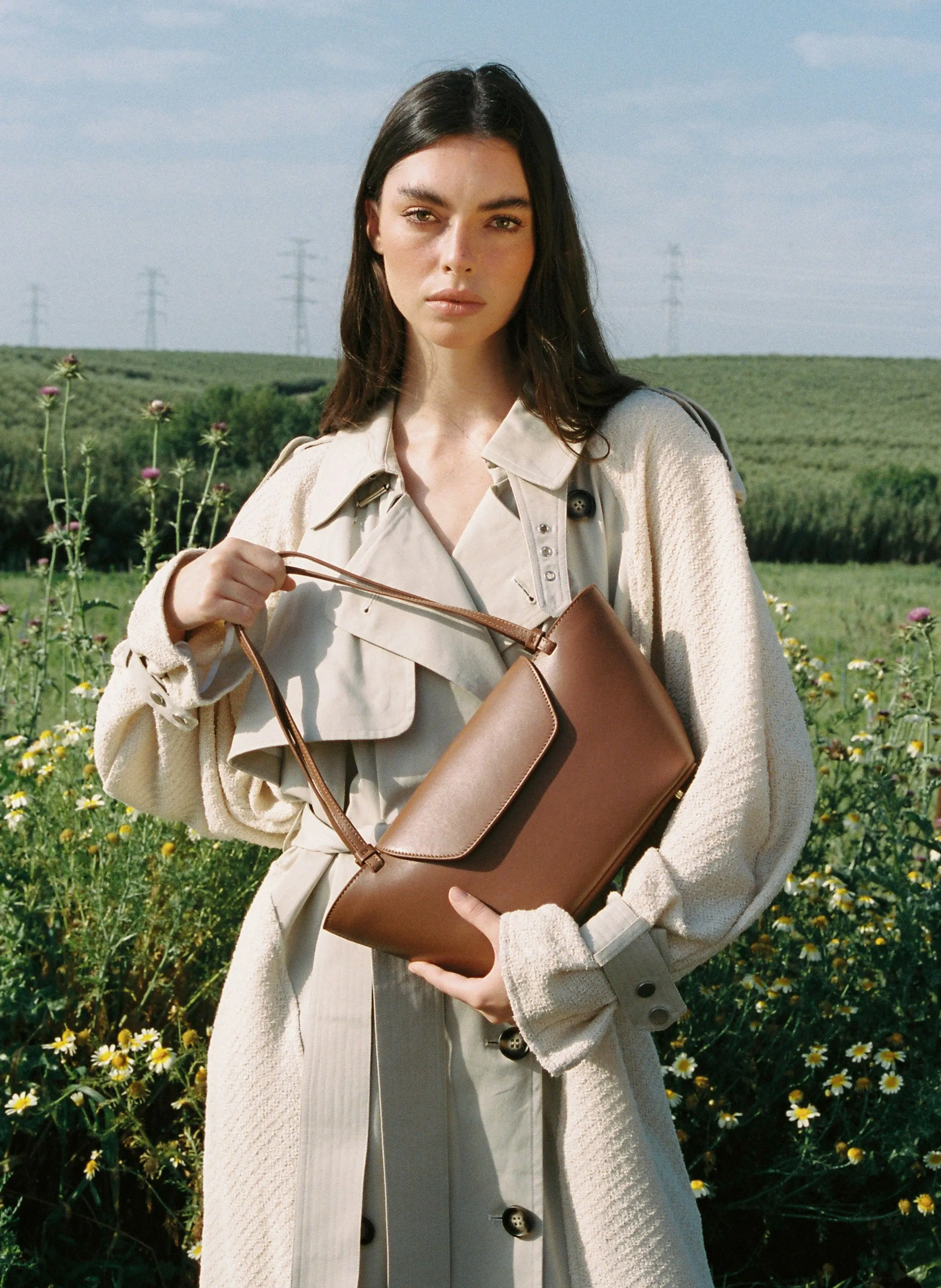 Courrier Tote Leather Cognac sold by Elleme product image thumbnail 2