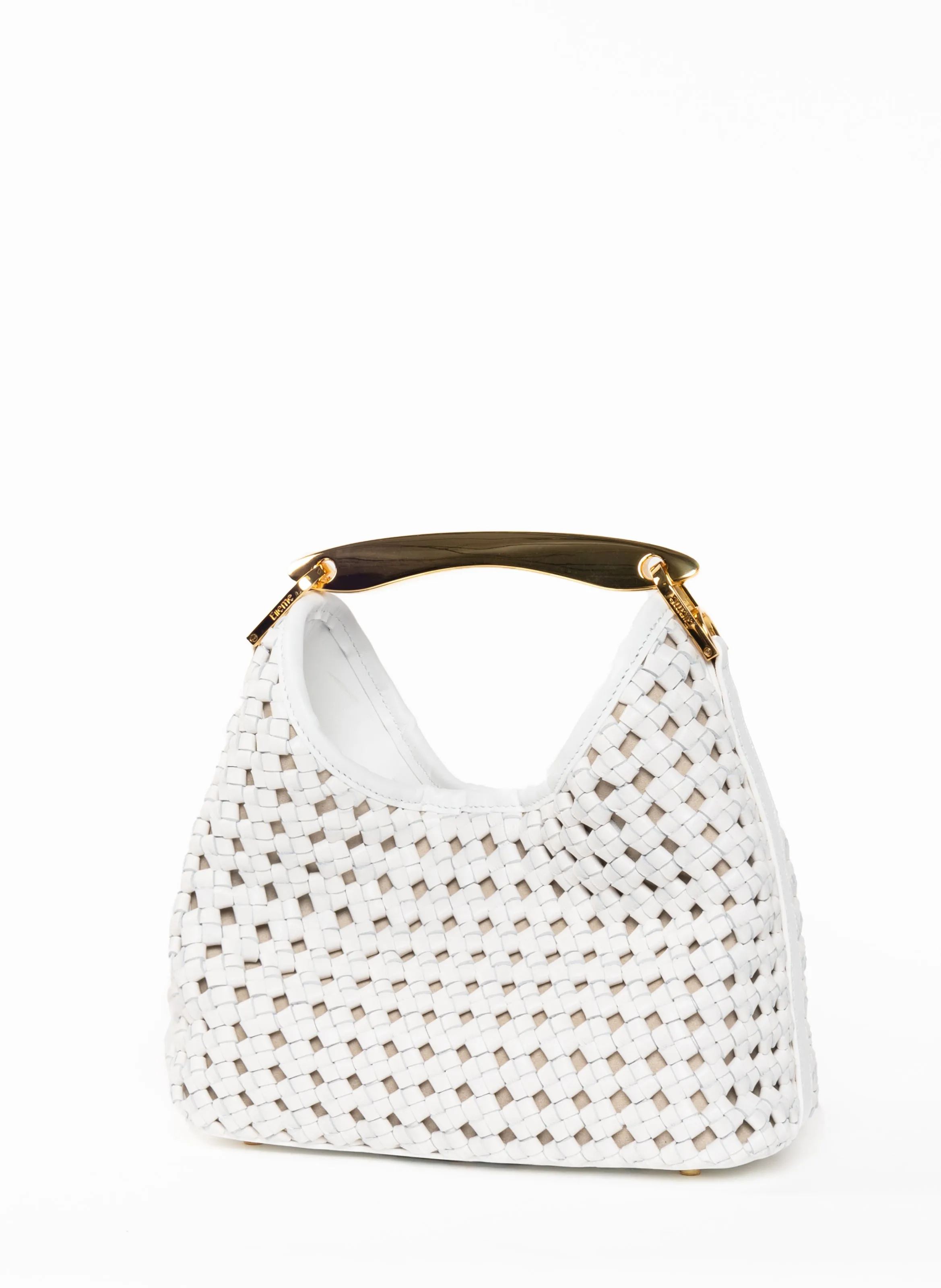 Small Boomerang Woven Leather White sold by Elleme product image thumbnail 3