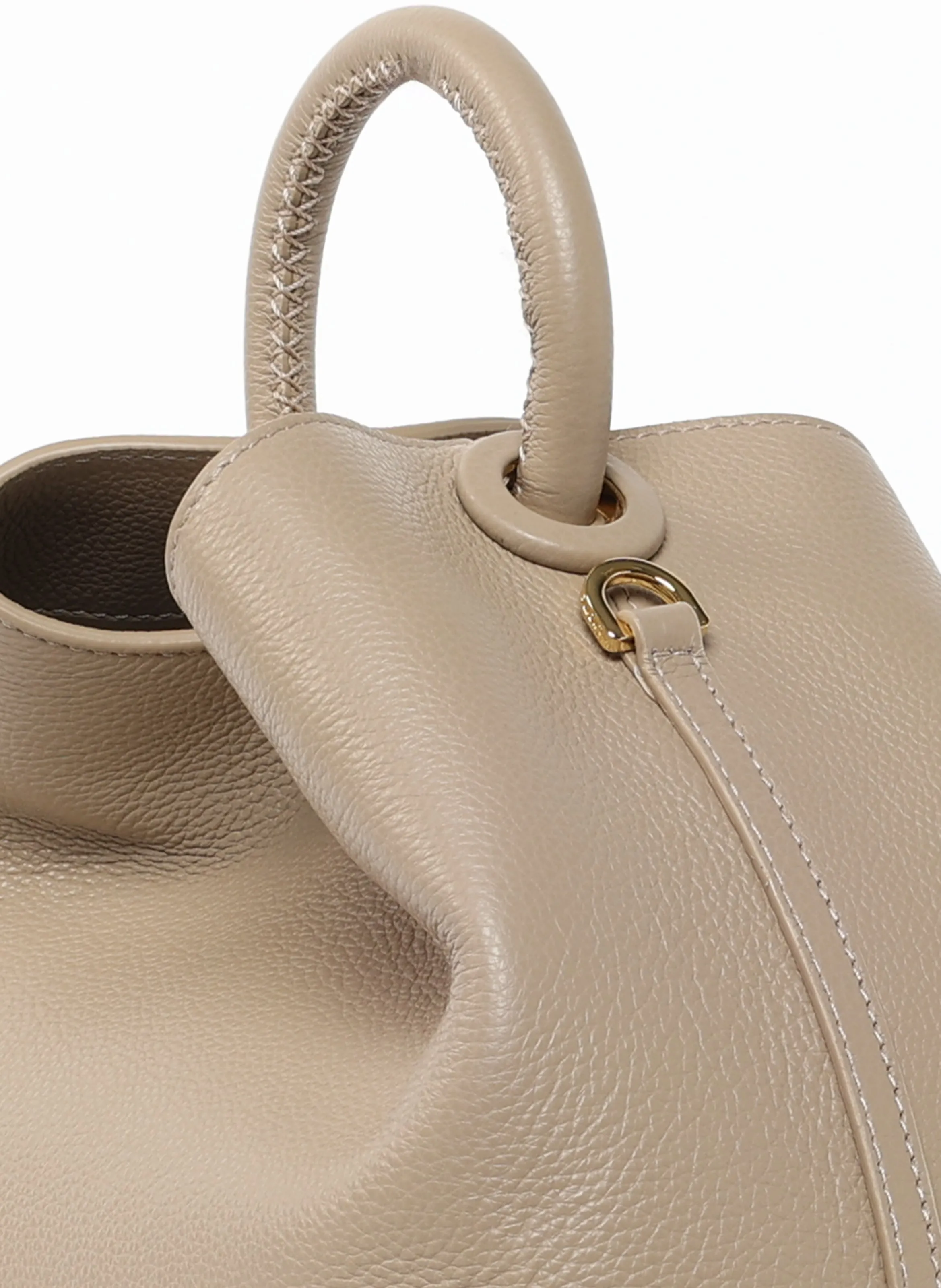 Raisin Pebbled Leather Taupe sold by Elleme product image thumbnail 5