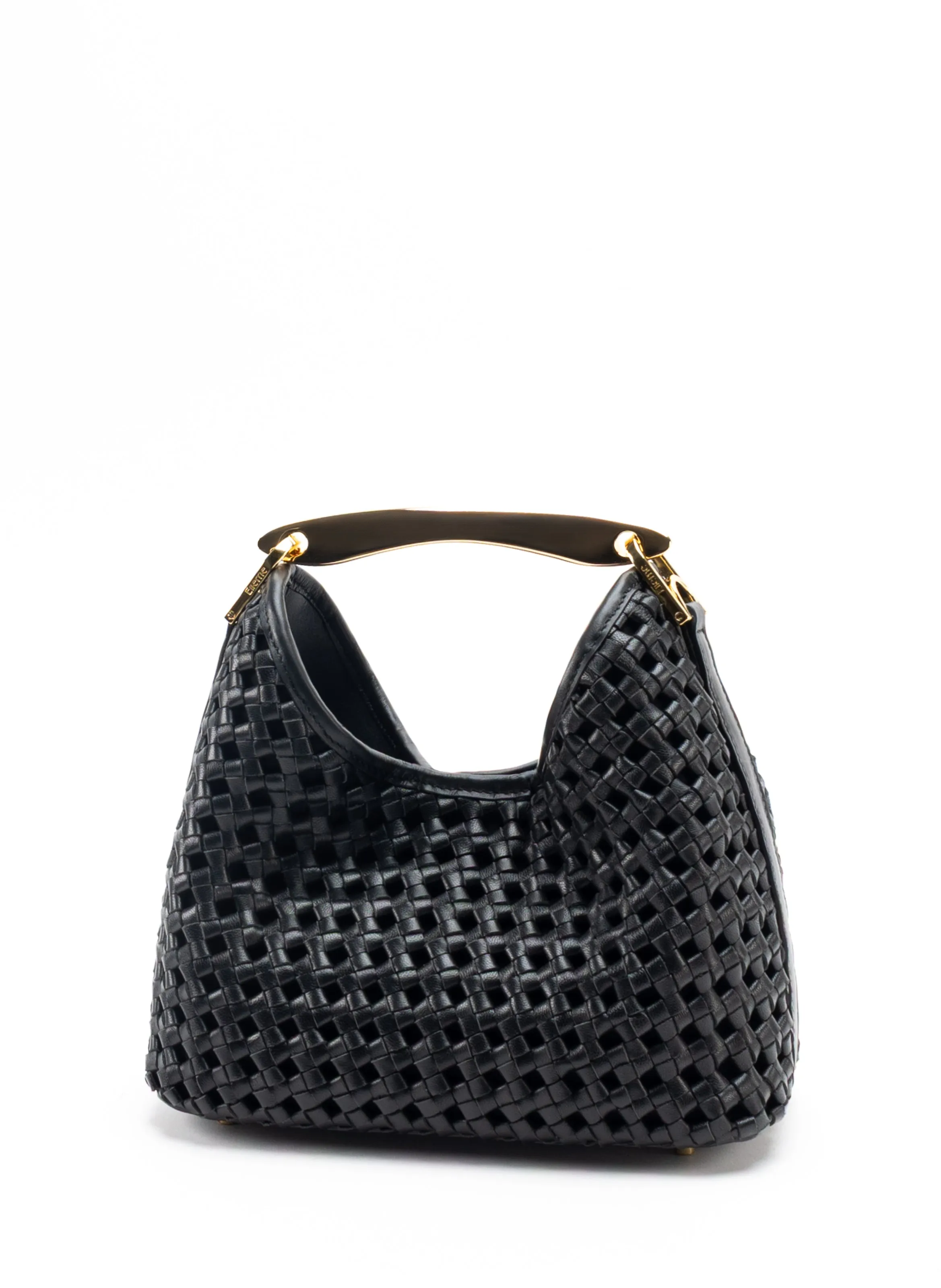 Small Boomerang Woven Leather Black sold by Elleme product image thumbnail 3