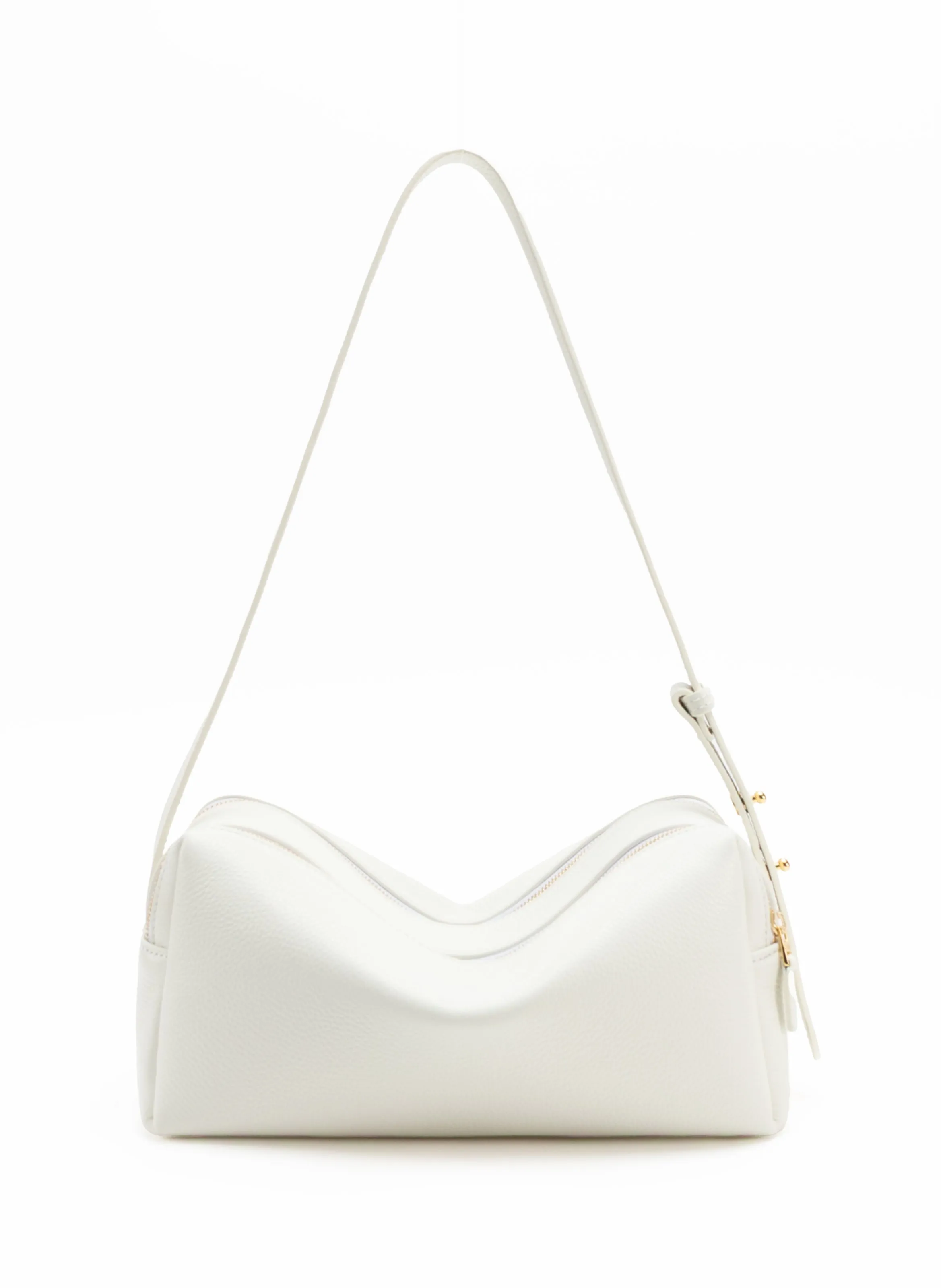 Trousse Pebbled Leather White sold by Elleme