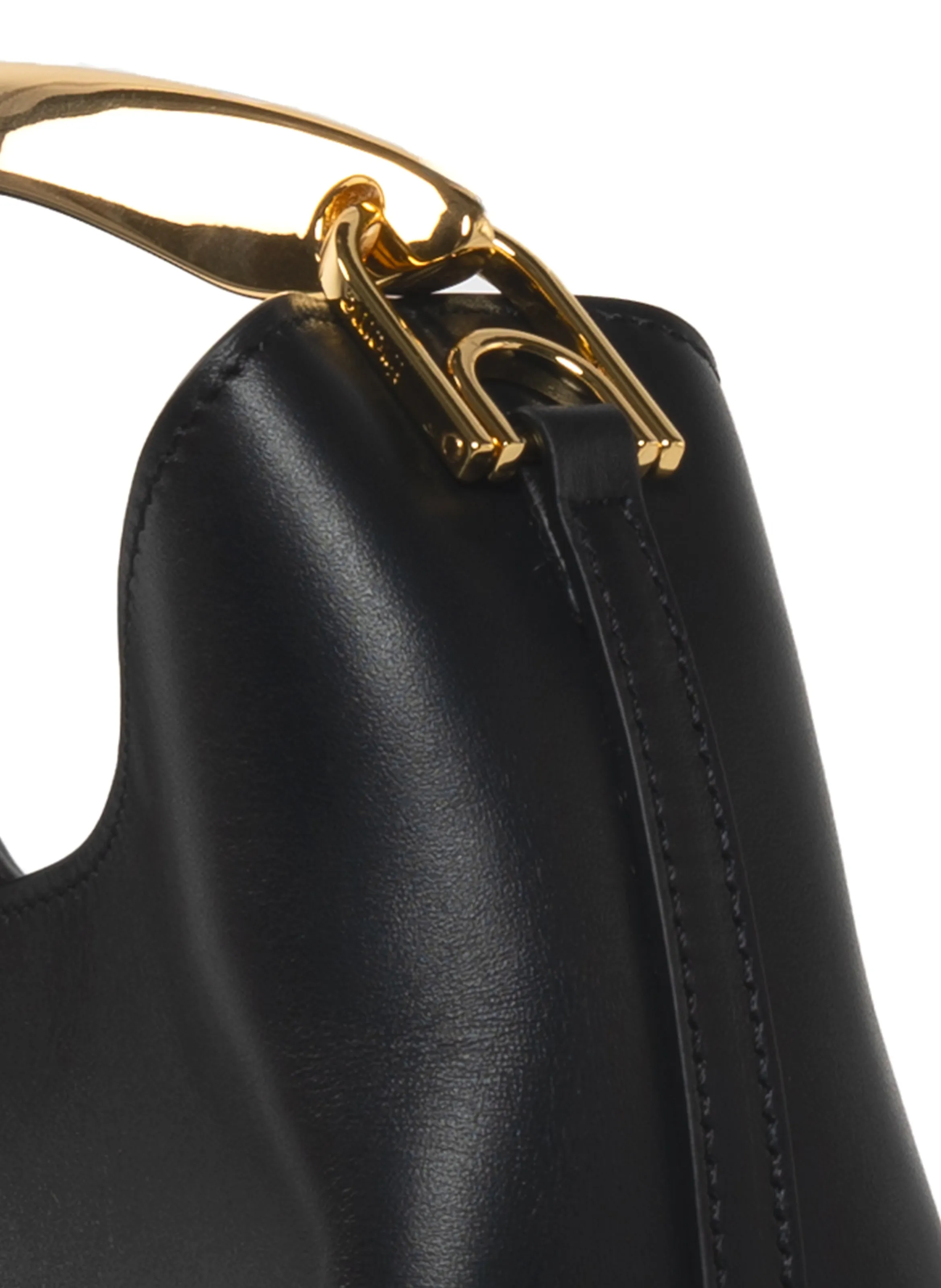 Small Boomerang Leather Black - Gold sold by Elleme product image thumbnail 5