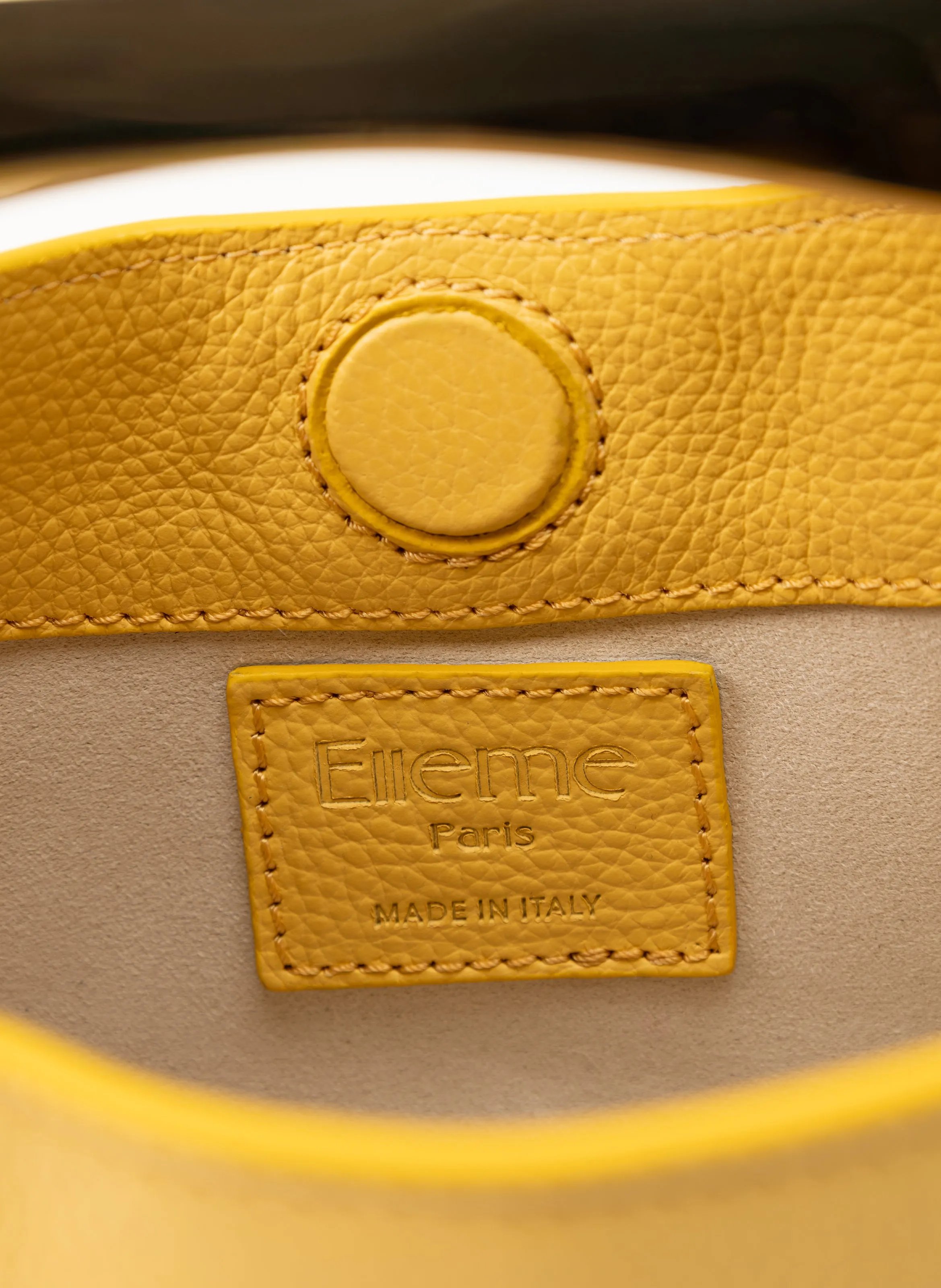 Mini Boomerang Pebbled Leather Mustard sold by Elleme product image thumbnail 5