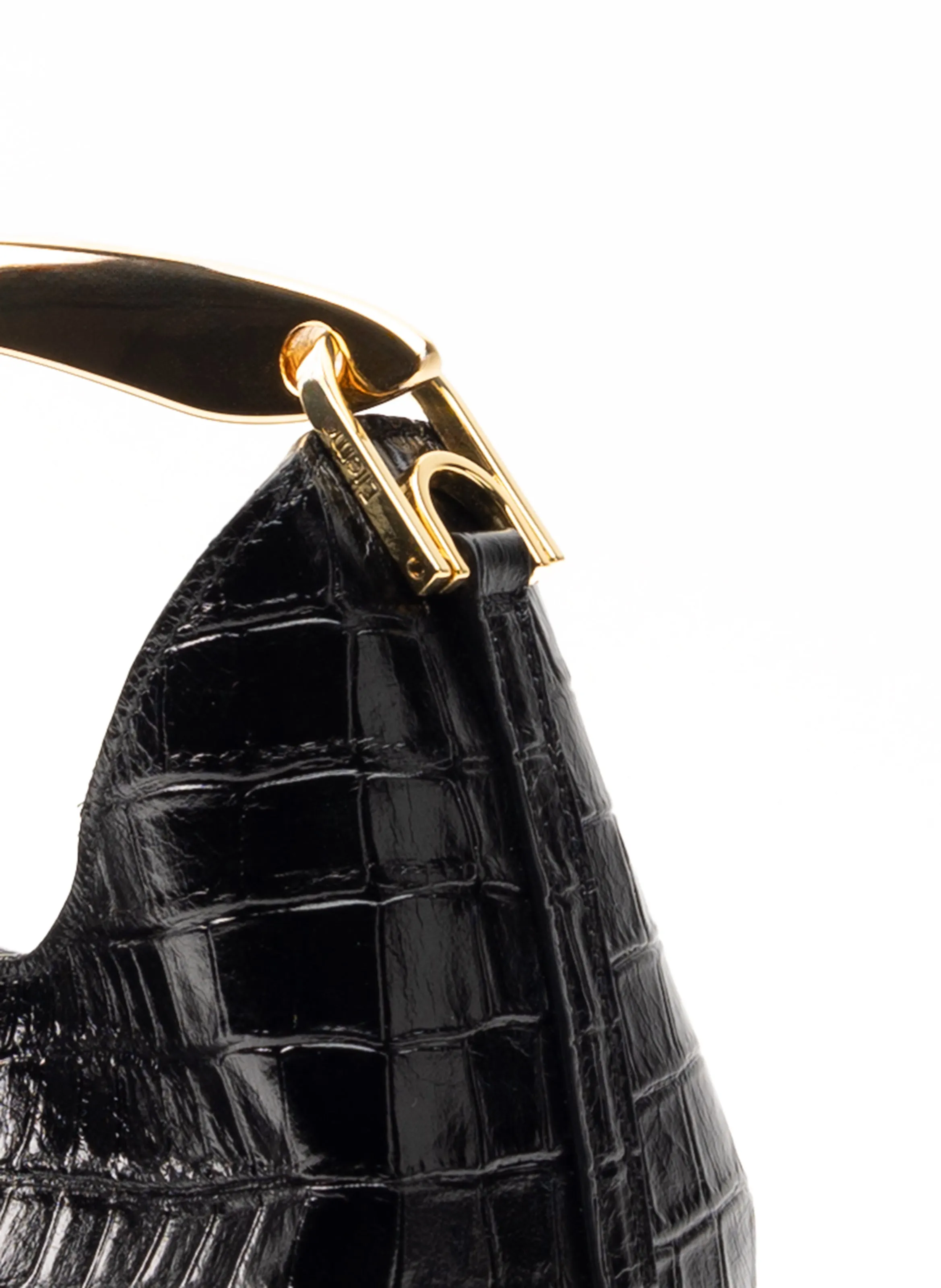 Small Boomerang Croco Leather Black sold by Elleme product image thumbnail 4