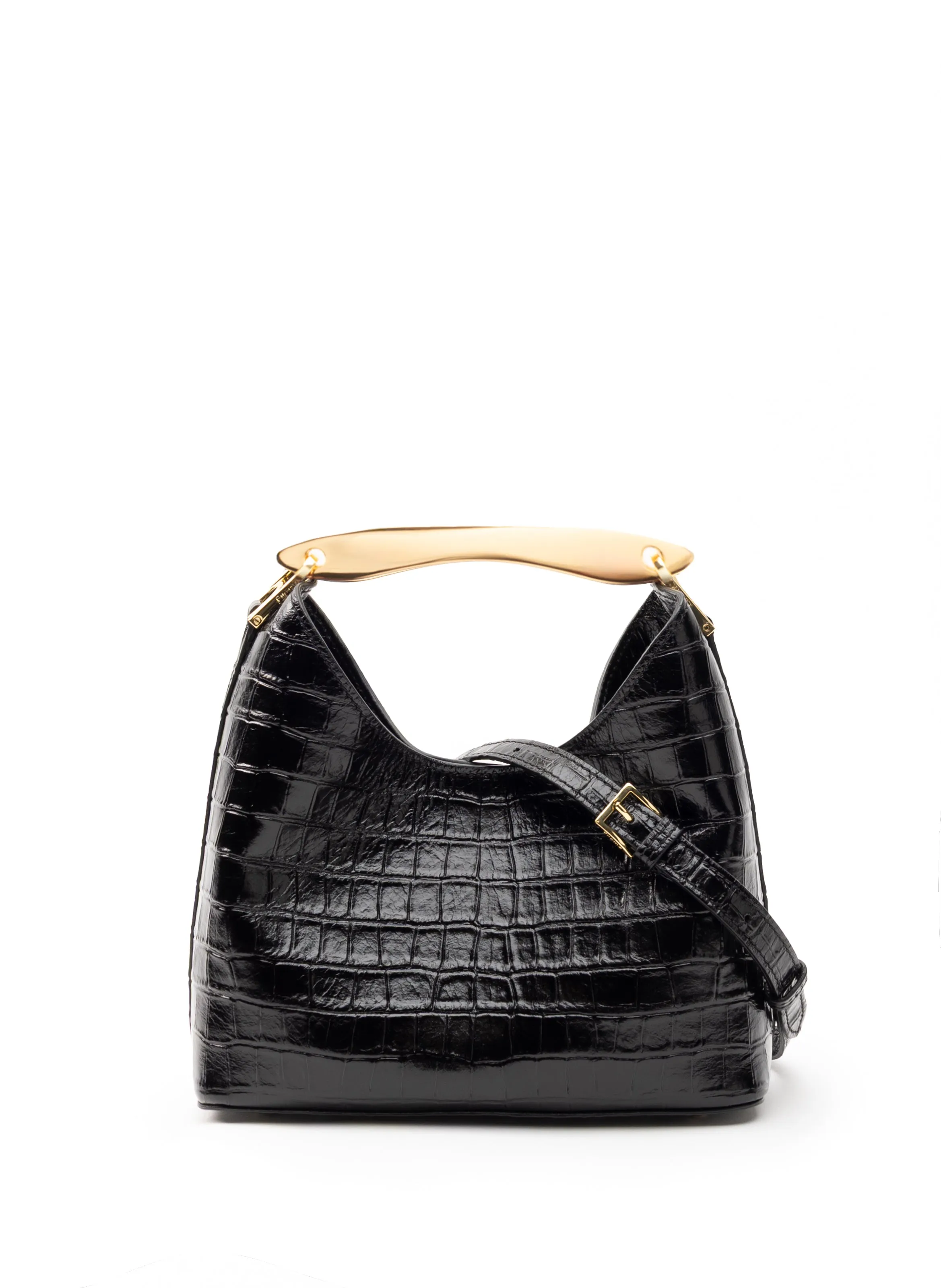 Small Boomerang Croco Leather Black sold by Elleme product image thumbnail 3