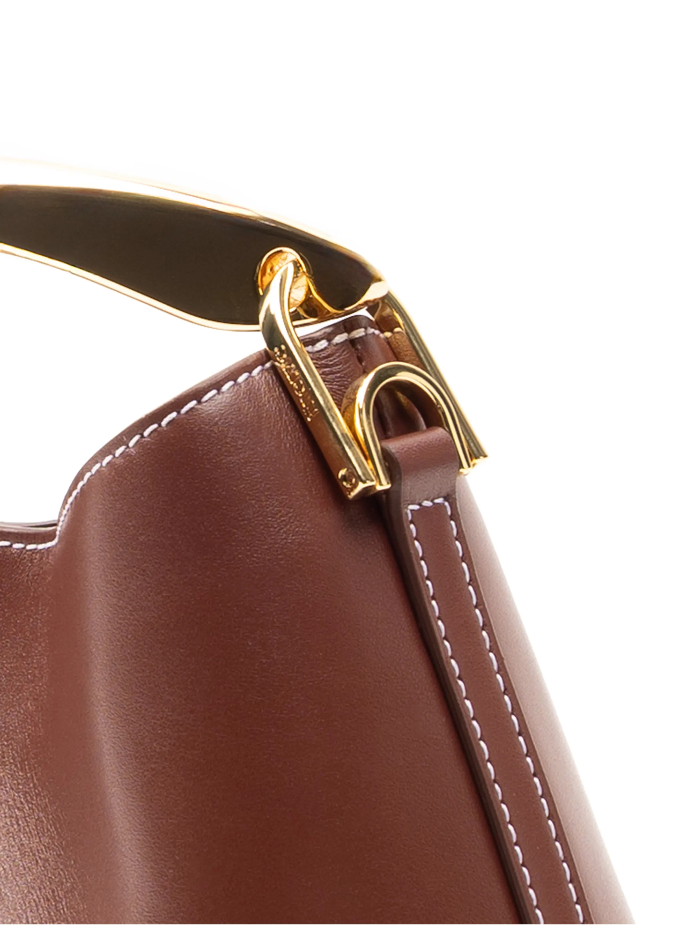 Mini Boomerang Leather Russet/White Stitches sold by Elleme product image thumbnail 4