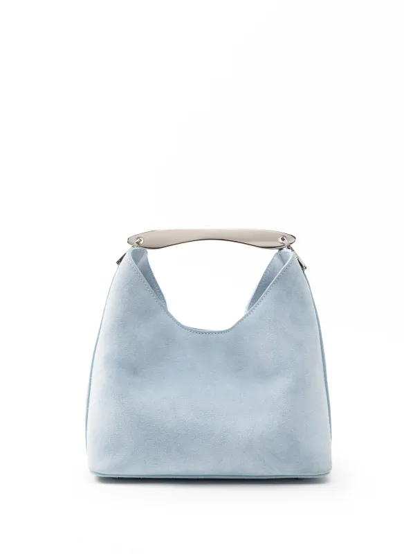Small Boomerang Suede Light Blue - Silver sold by Elleme