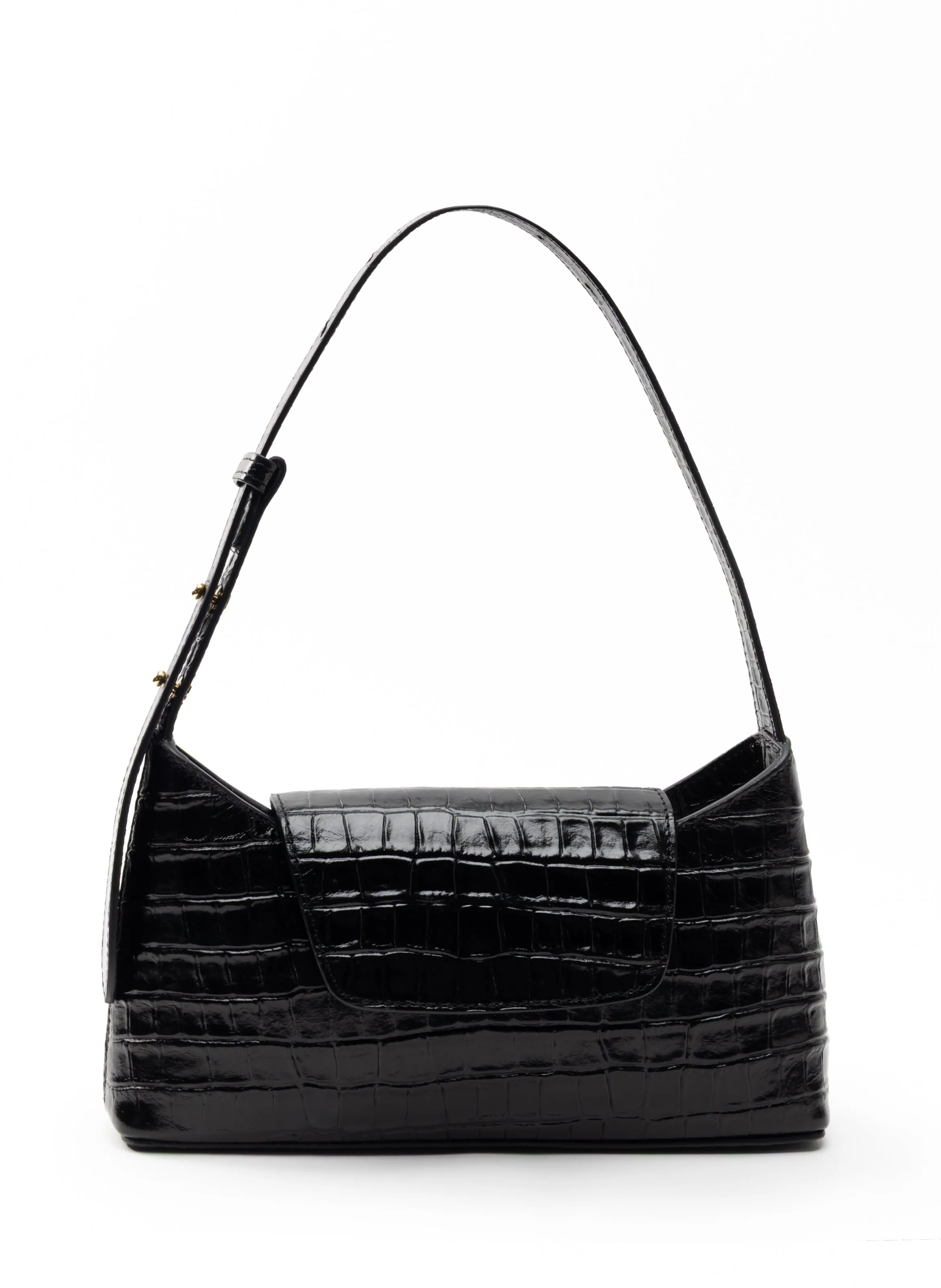 Envelope Croco Leather Black sold by Elleme