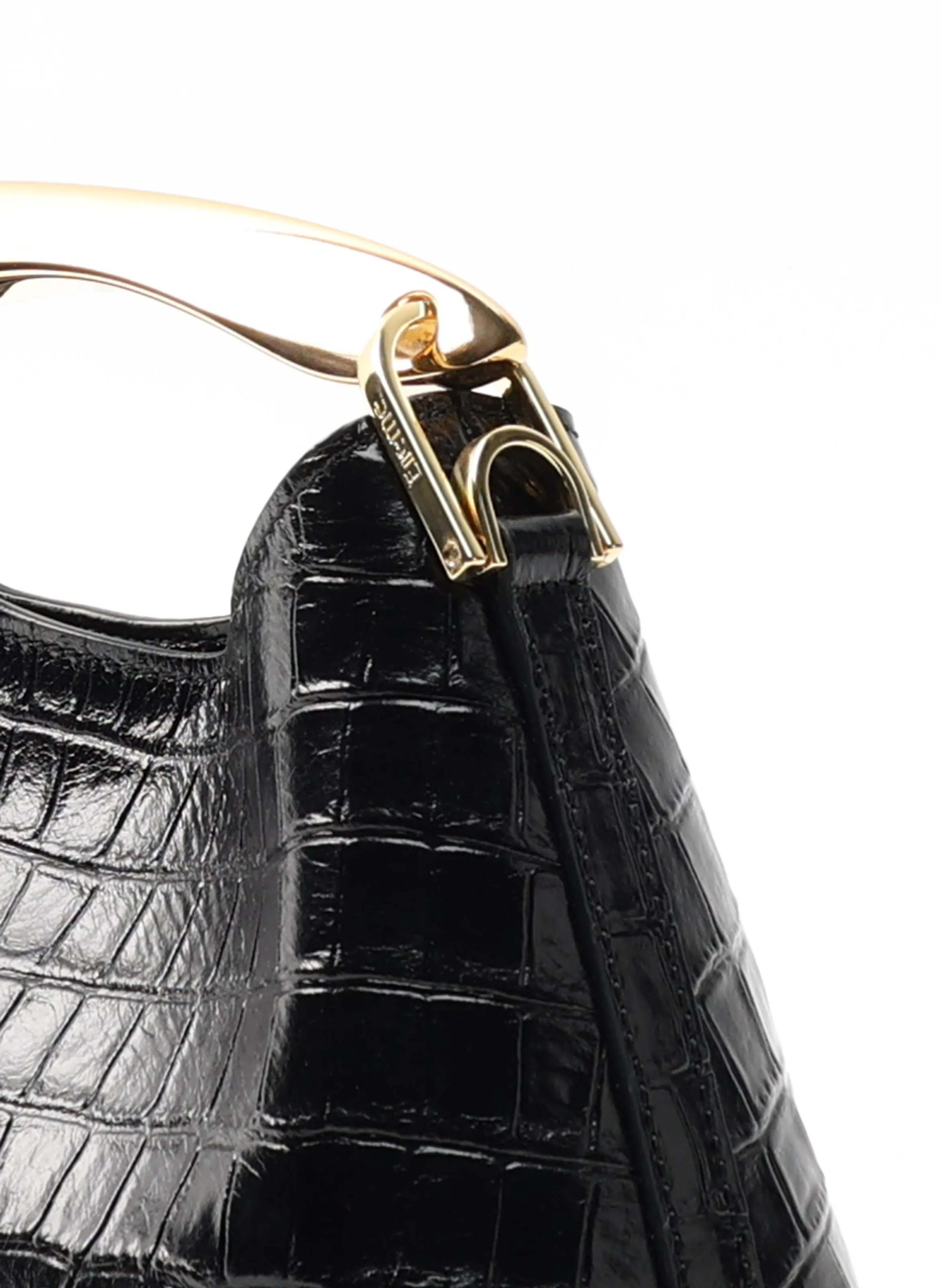 Mini Boomerang Croco Embossed Leather Black sold by Elleme product image thumbnail 4