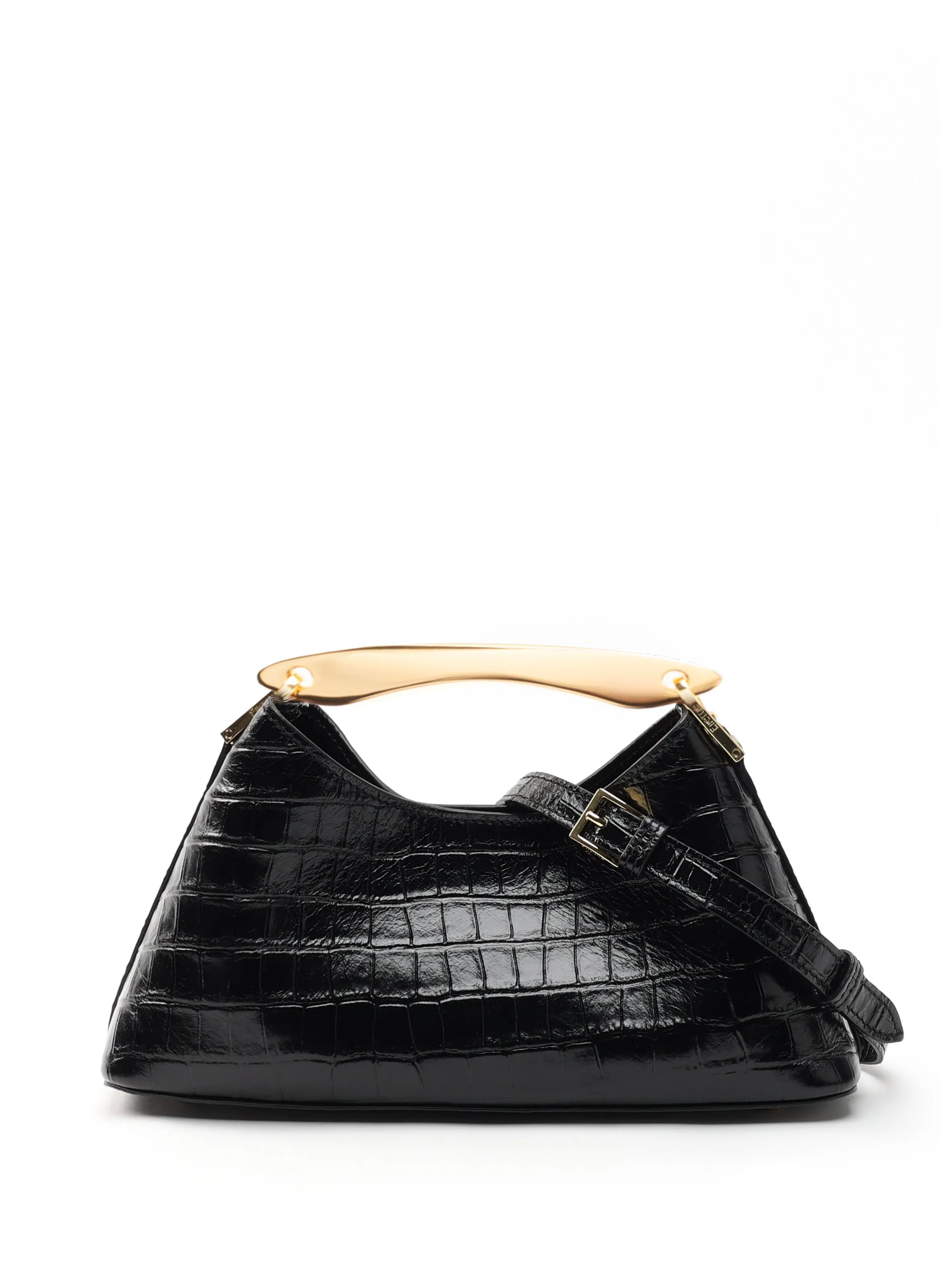 Mini Boomerang Croco Embossed Leather Black sold by Elleme product image thumbnail 3