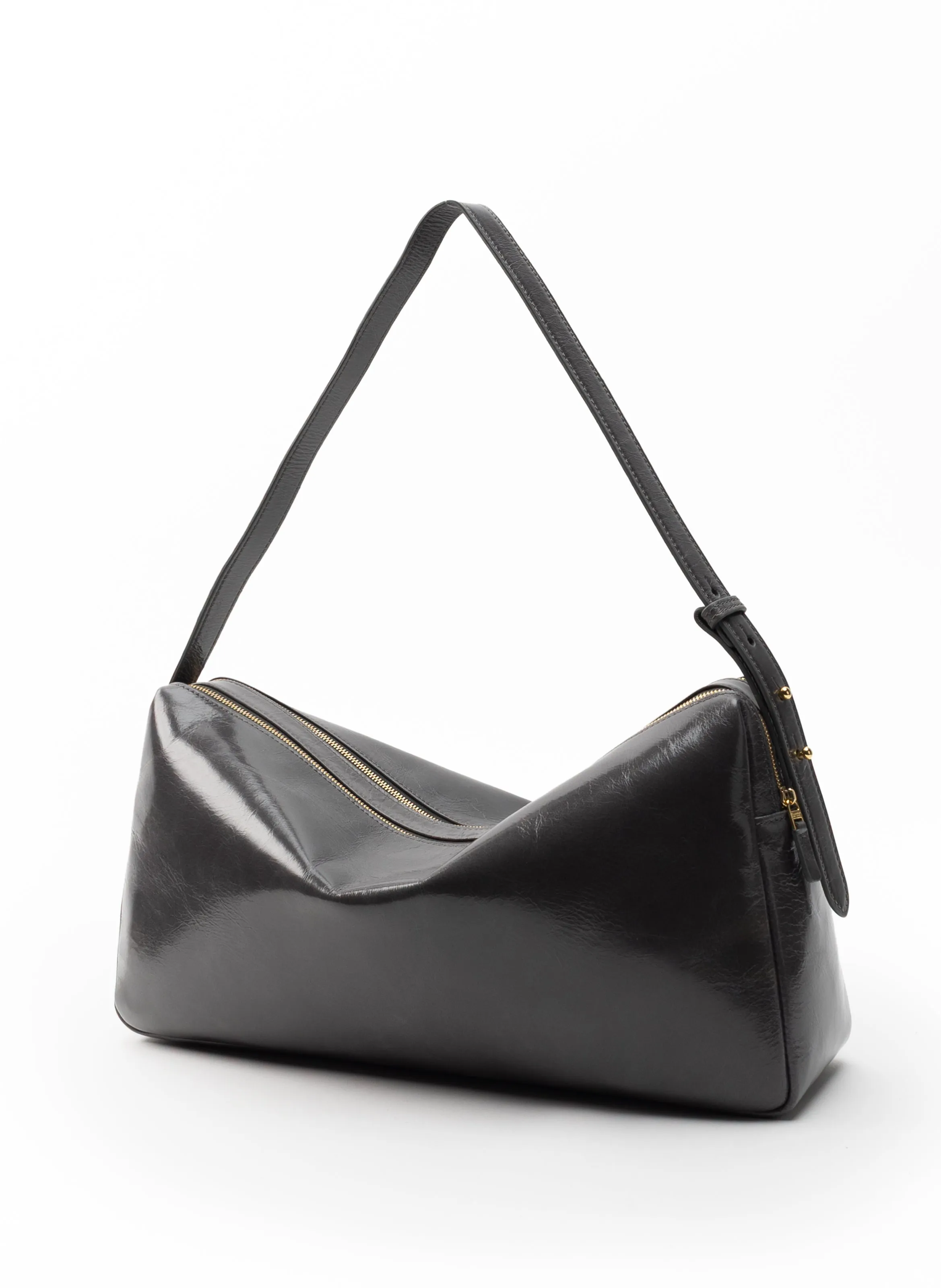 Trousse Large Vintage Leather Fumo sold by Elleme product image thumbnail 2