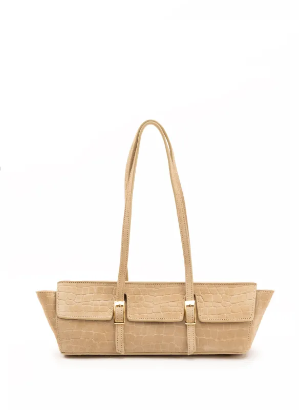 Le Bateau Croco Suede Beige sold by Elleme