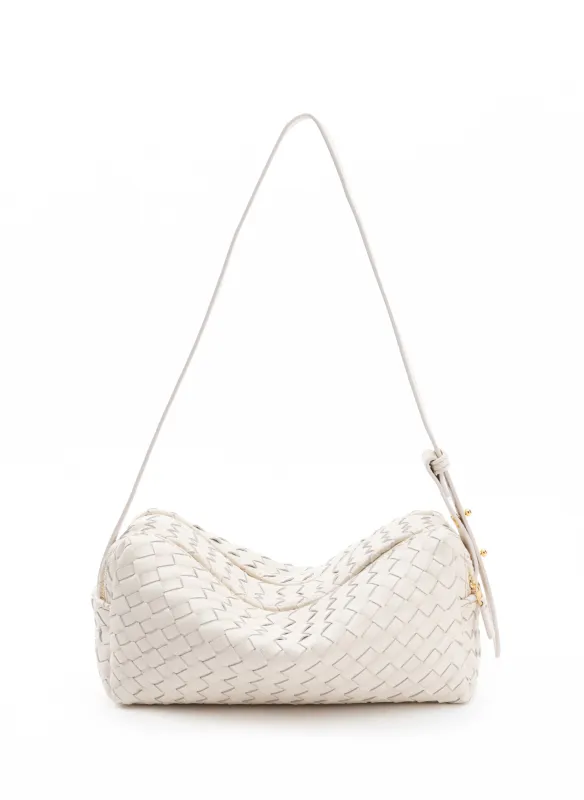 Trousse Woven Leather Ivory made by Elleme