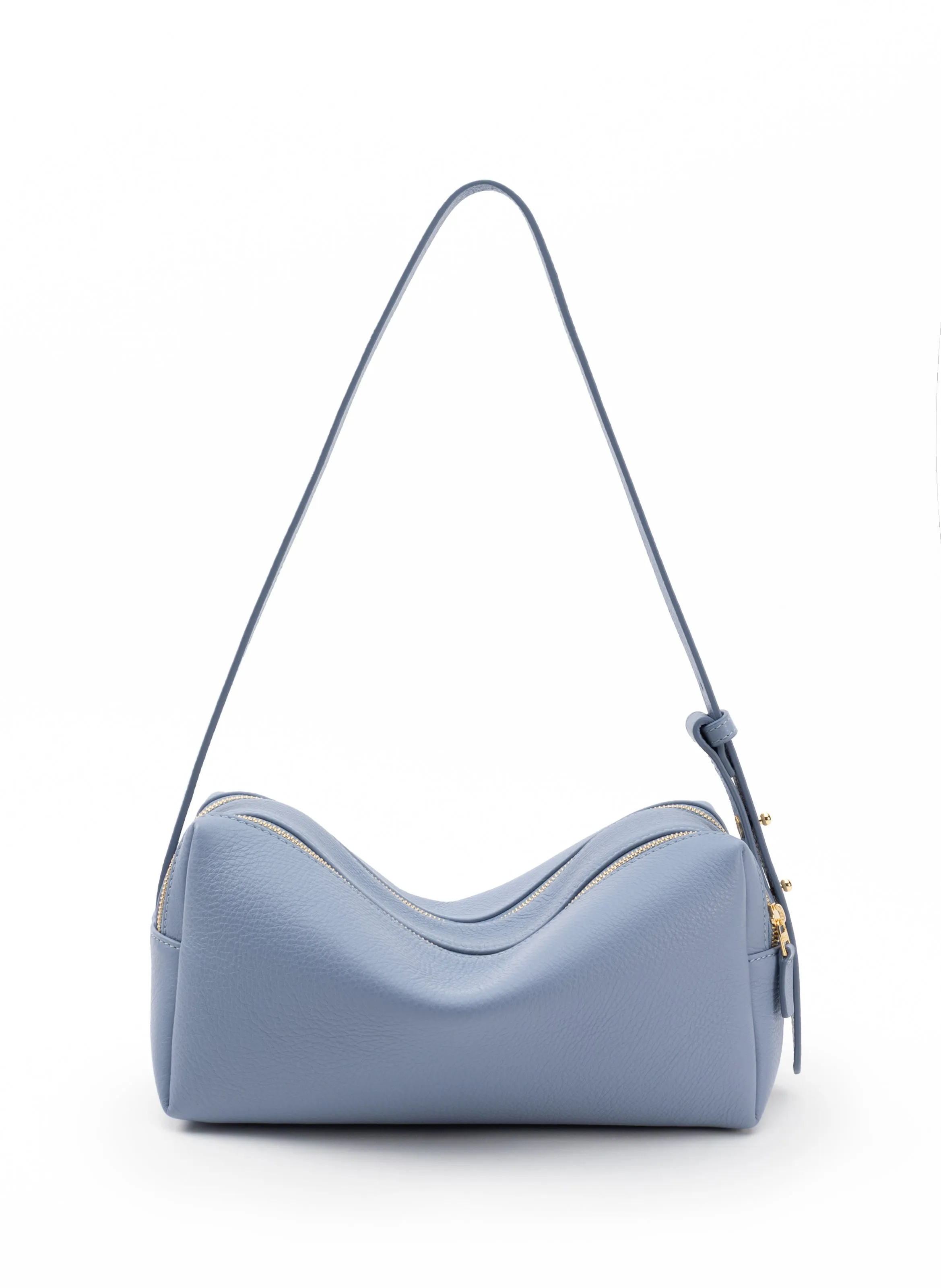 Trousse Pebbled Leather Cloud Blue sold by Elleme