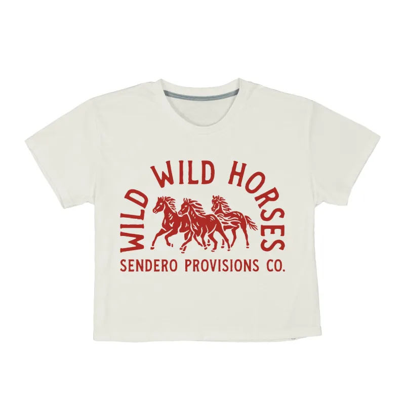 Wild Wild Horses Boxy Tee sold by Sendero Provisions CO
