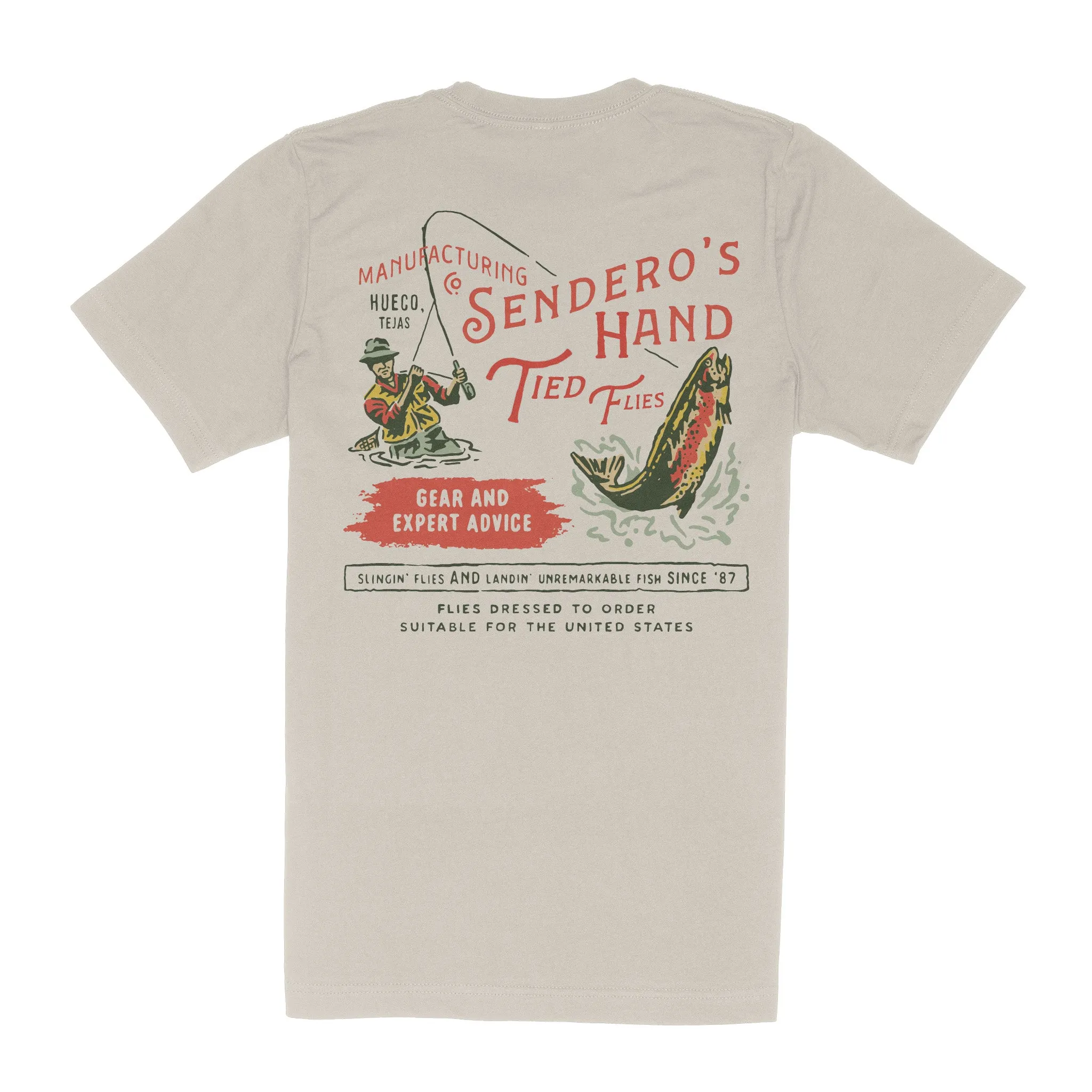 Hand Tied Flies T-Shirt sold by Sendero Provisions CO
