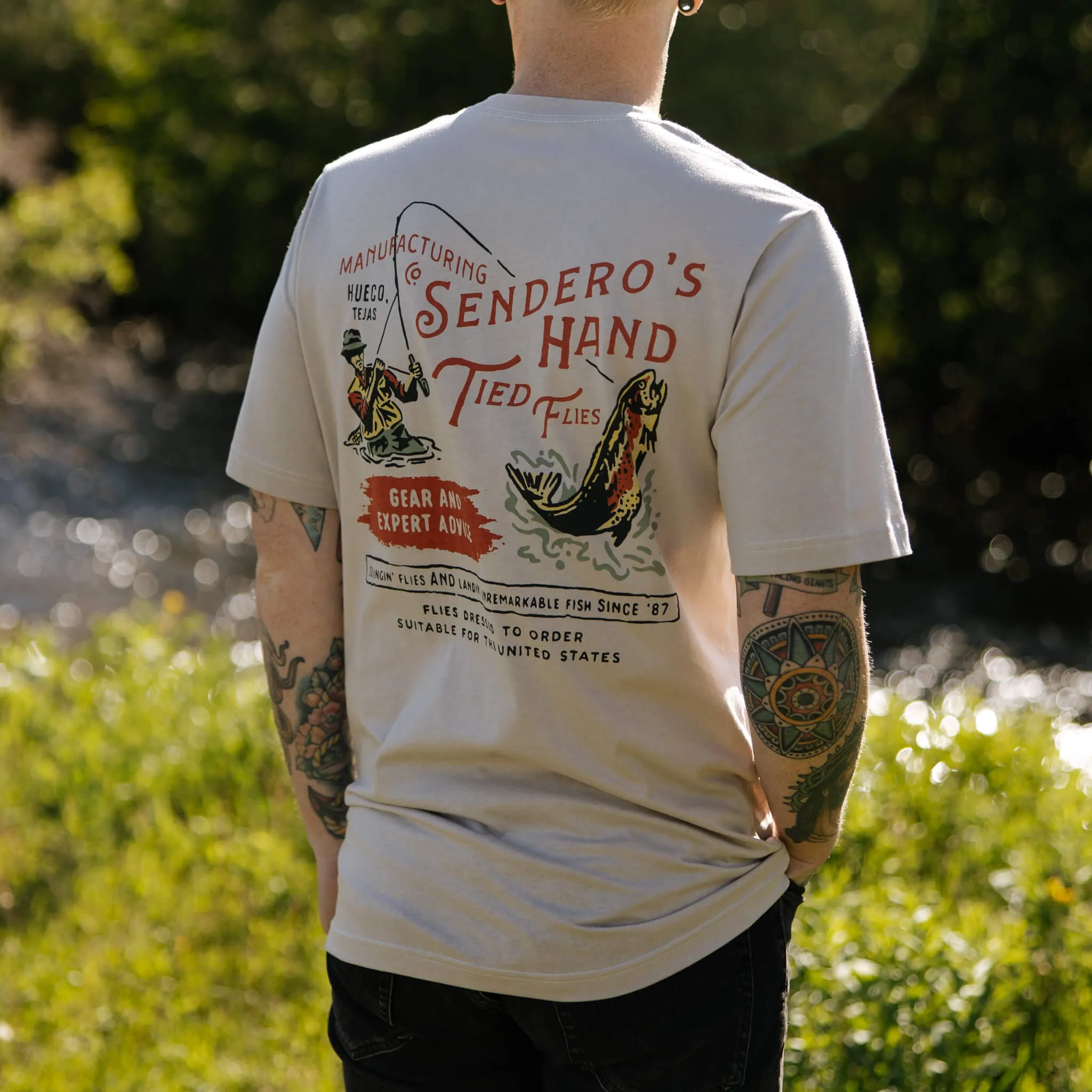 Hand Tied Flies T-Shirt sold by Sendero Provisions CO product image thumbnail 2