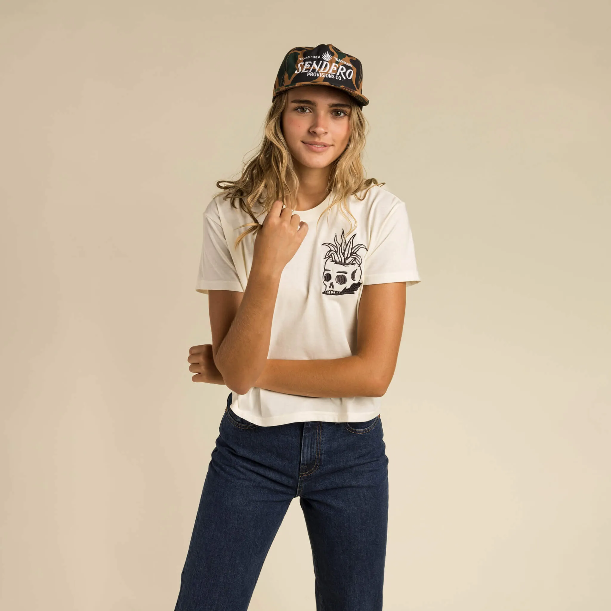 Muertos Boxy Tee sold by Sendero Provisions CO