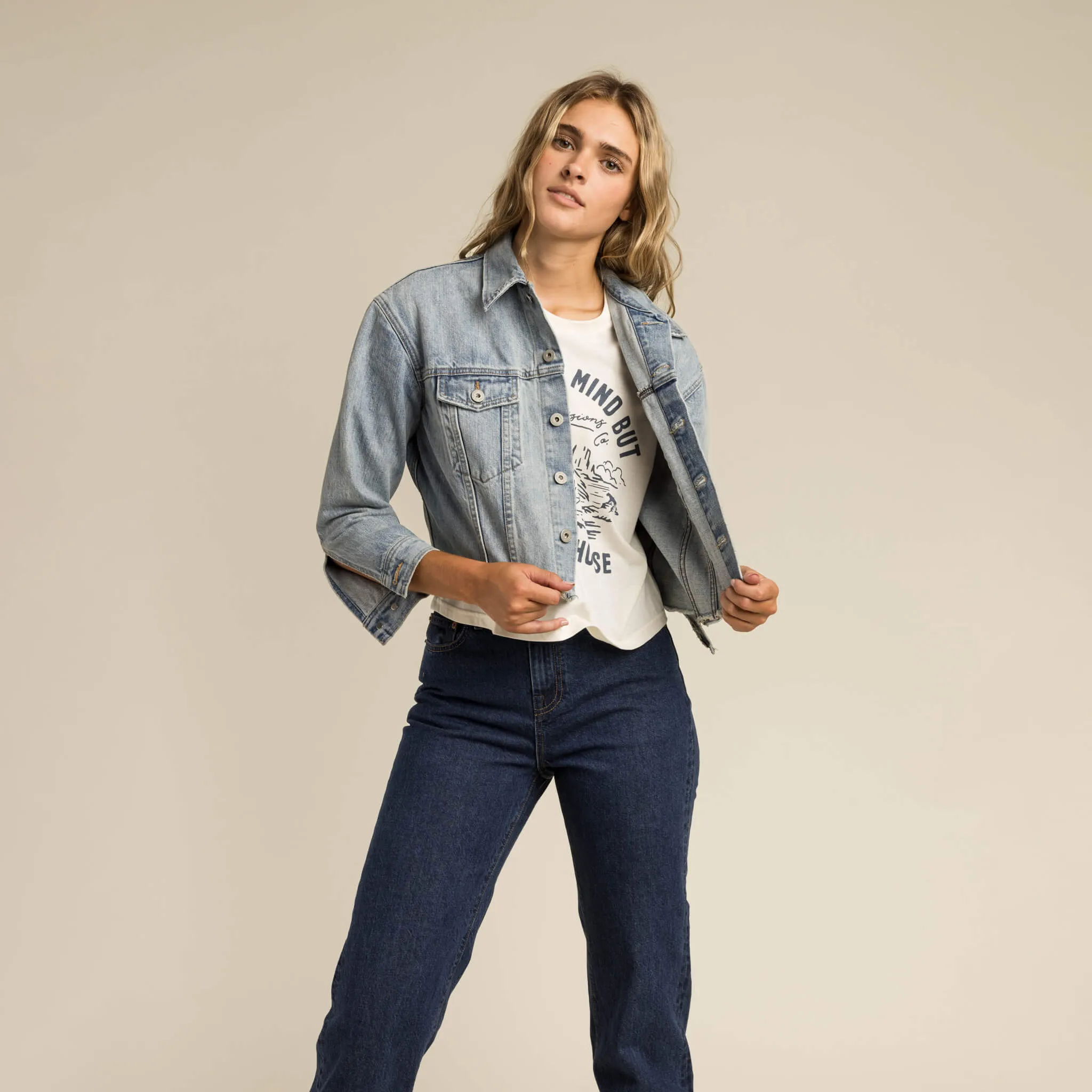The Taylor Denim Jacket sold by Sendero Provisions CO