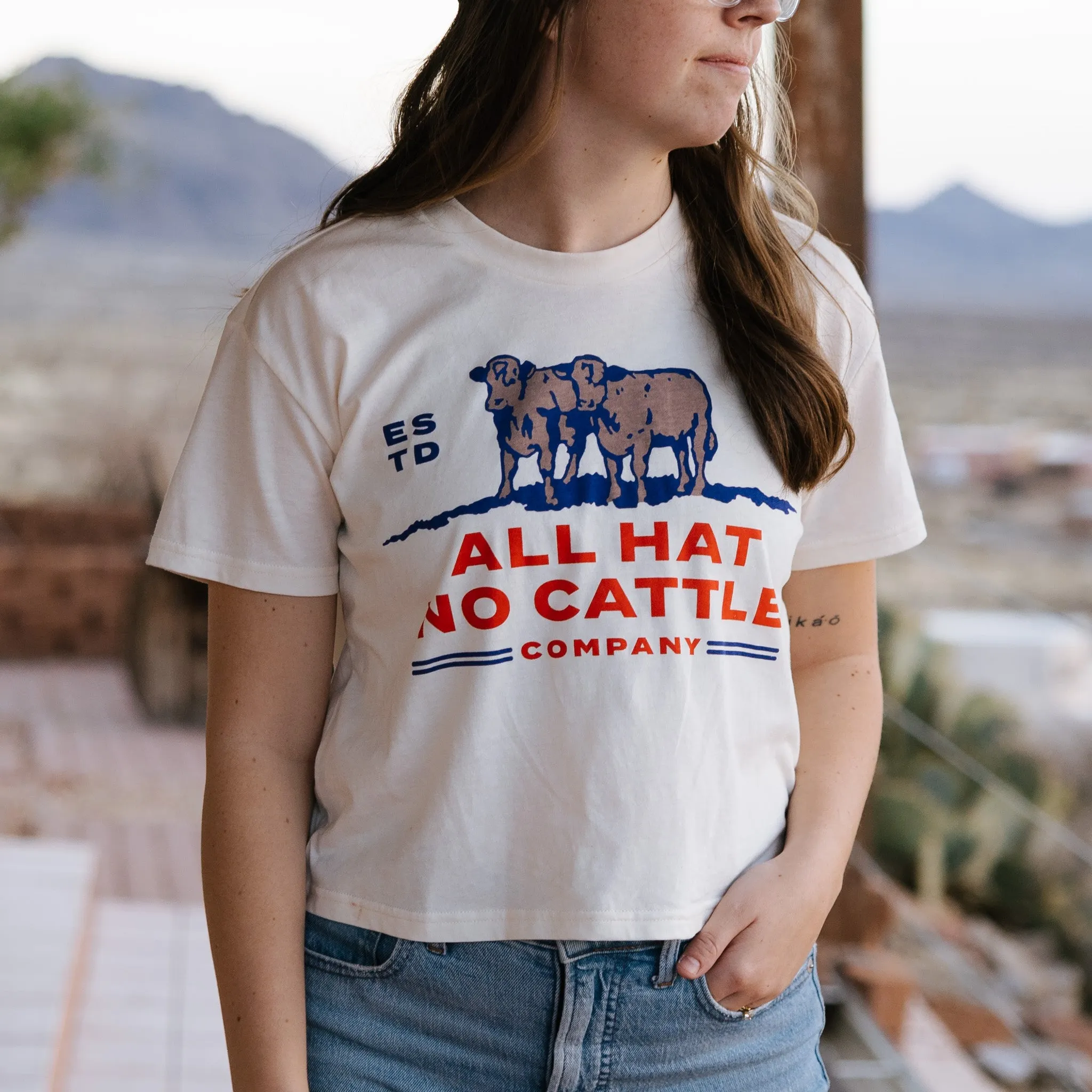 All Hat No Cattle Boxy Tee sold by Sendero Provisions CO product image thumbnail 2