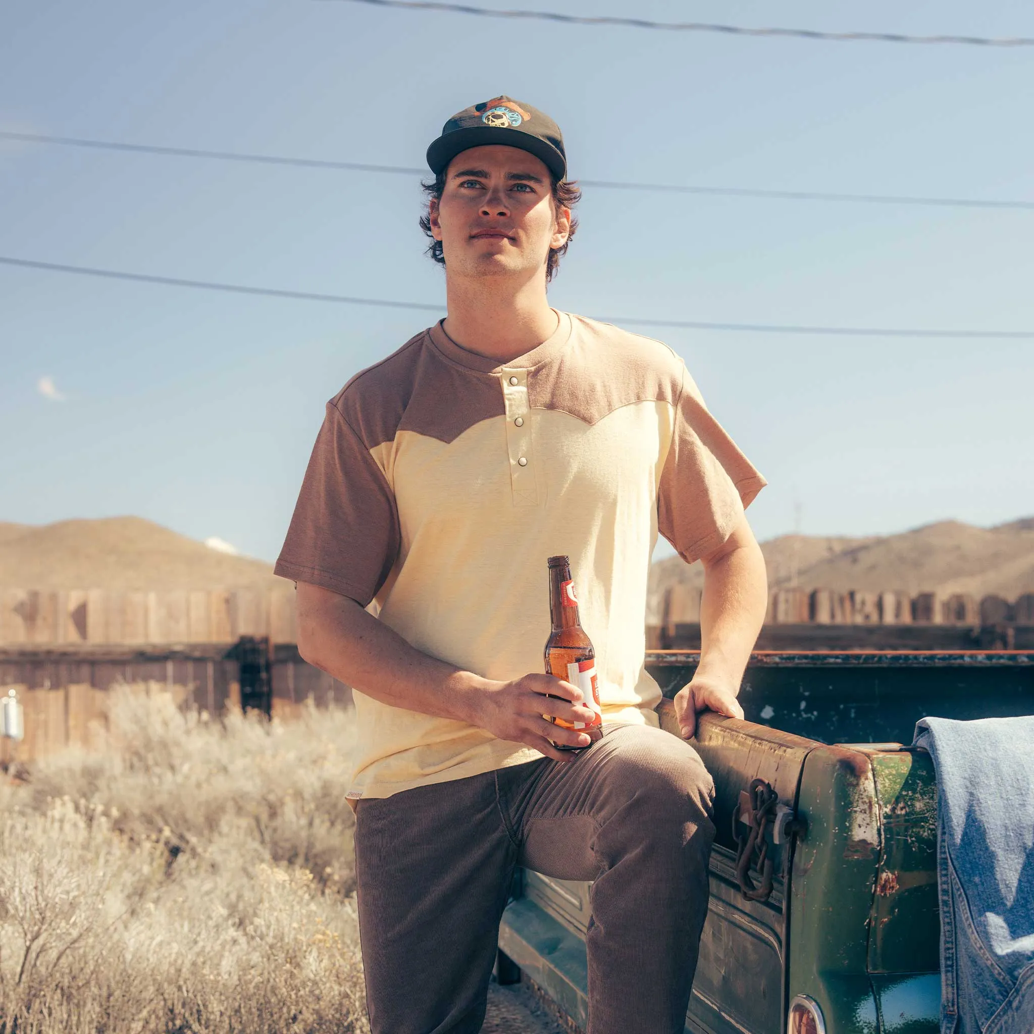 The Tex Western Henley - Buckskin/Brown sold by Sendero Provisions CO product image thumbnail 2