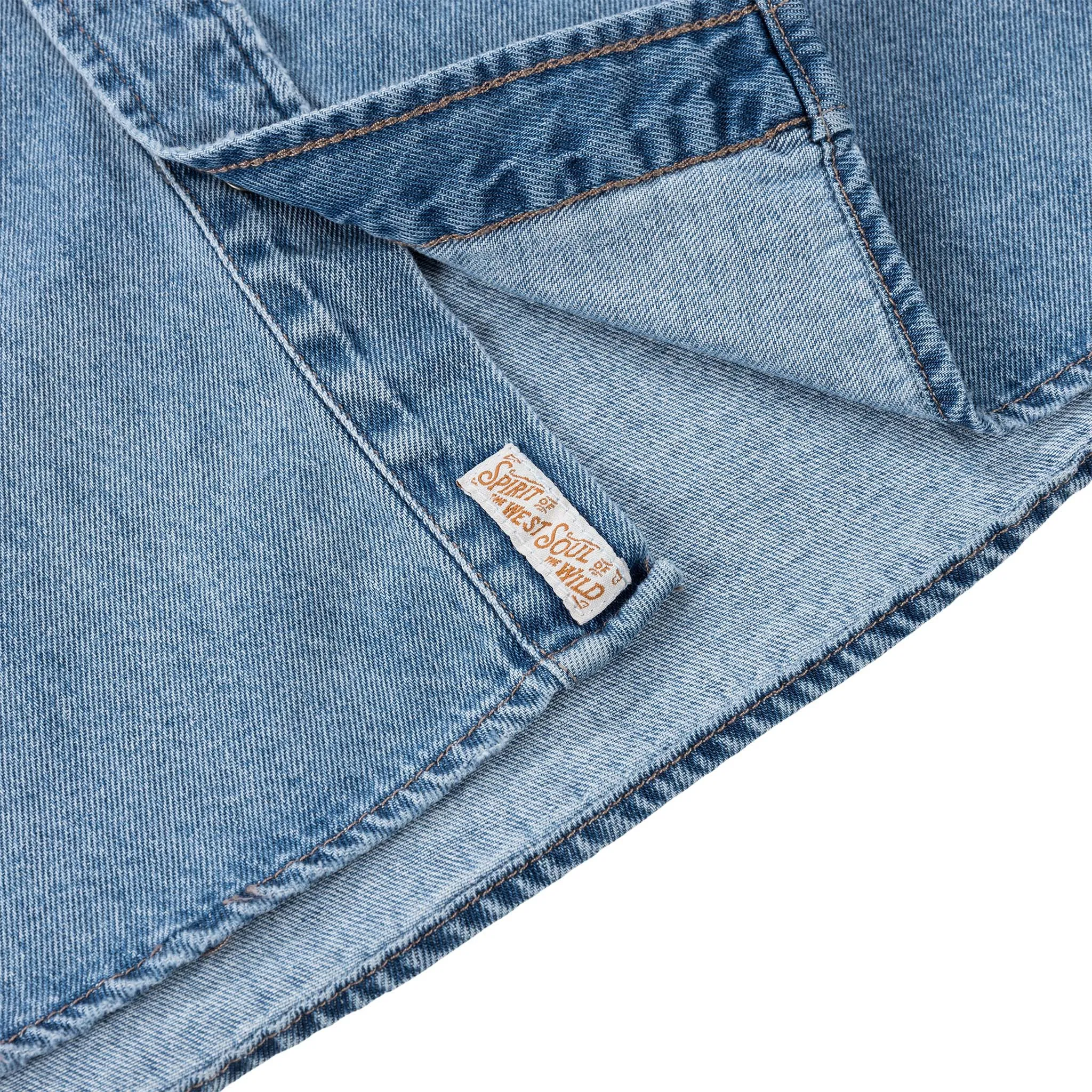 The Wyatt Pearl Snap Short Sleeve Denim Shirt sold by Sendero Provisions CO product image thumbnail 4