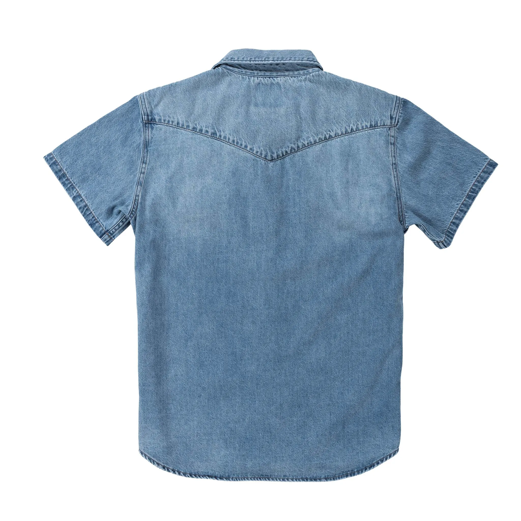 The Wyatt Pearl Snap Short Sleeve Denim Shirt sold by Sendero Provisions CO product image thumbnail 3