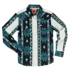 The Wyatt Pearl Snap Long Sleeve Serape Shirt sold by Sendero Provisions CO