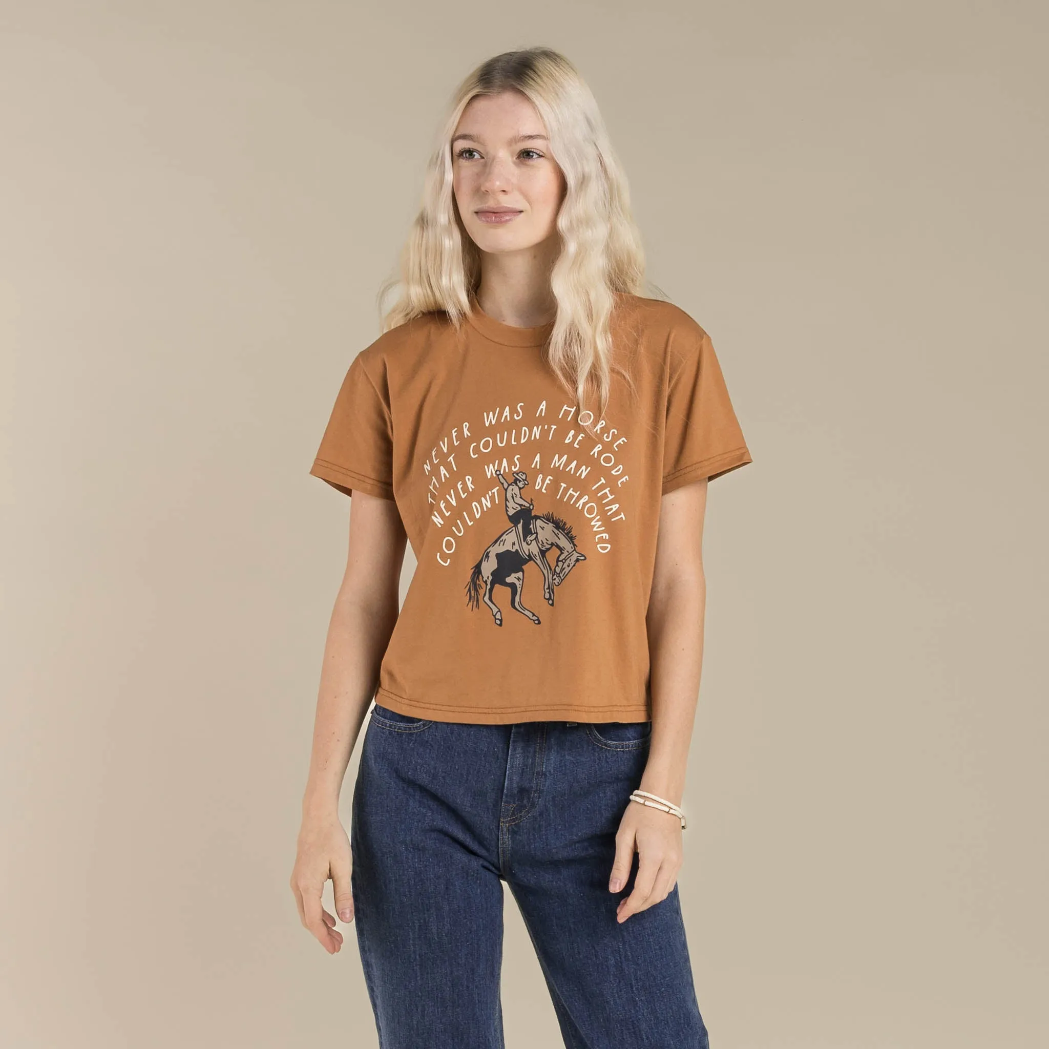 Never Was a Horse Boxy Tee sold by Sendero Provisions CO product image thumbnail 3