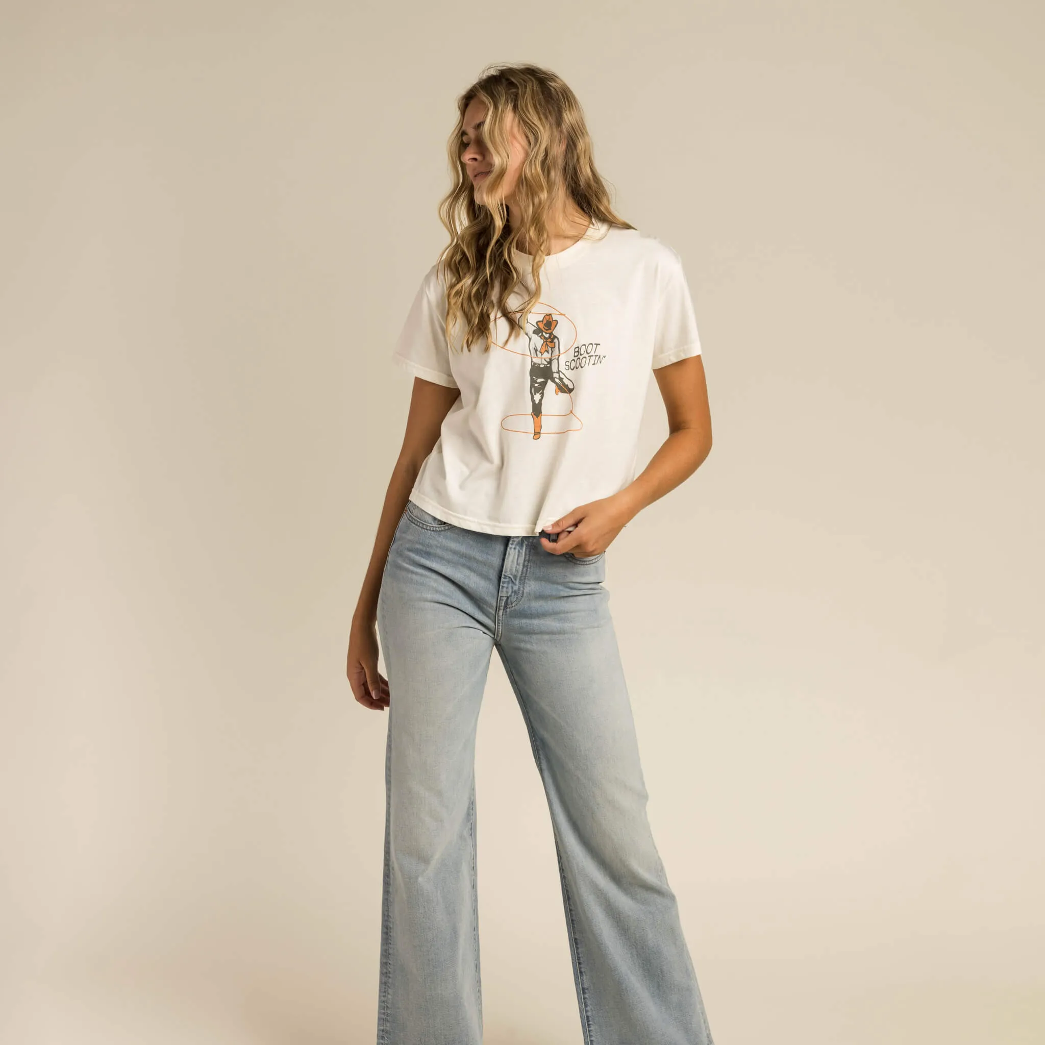 Boot Scootin' Boxy Tee sold by Sendero Provisions CO