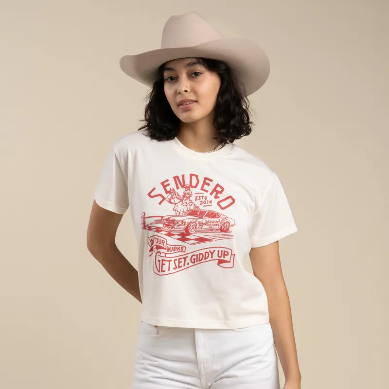 Giddy Up Boxy Tee sold by Sendero Provisions CO