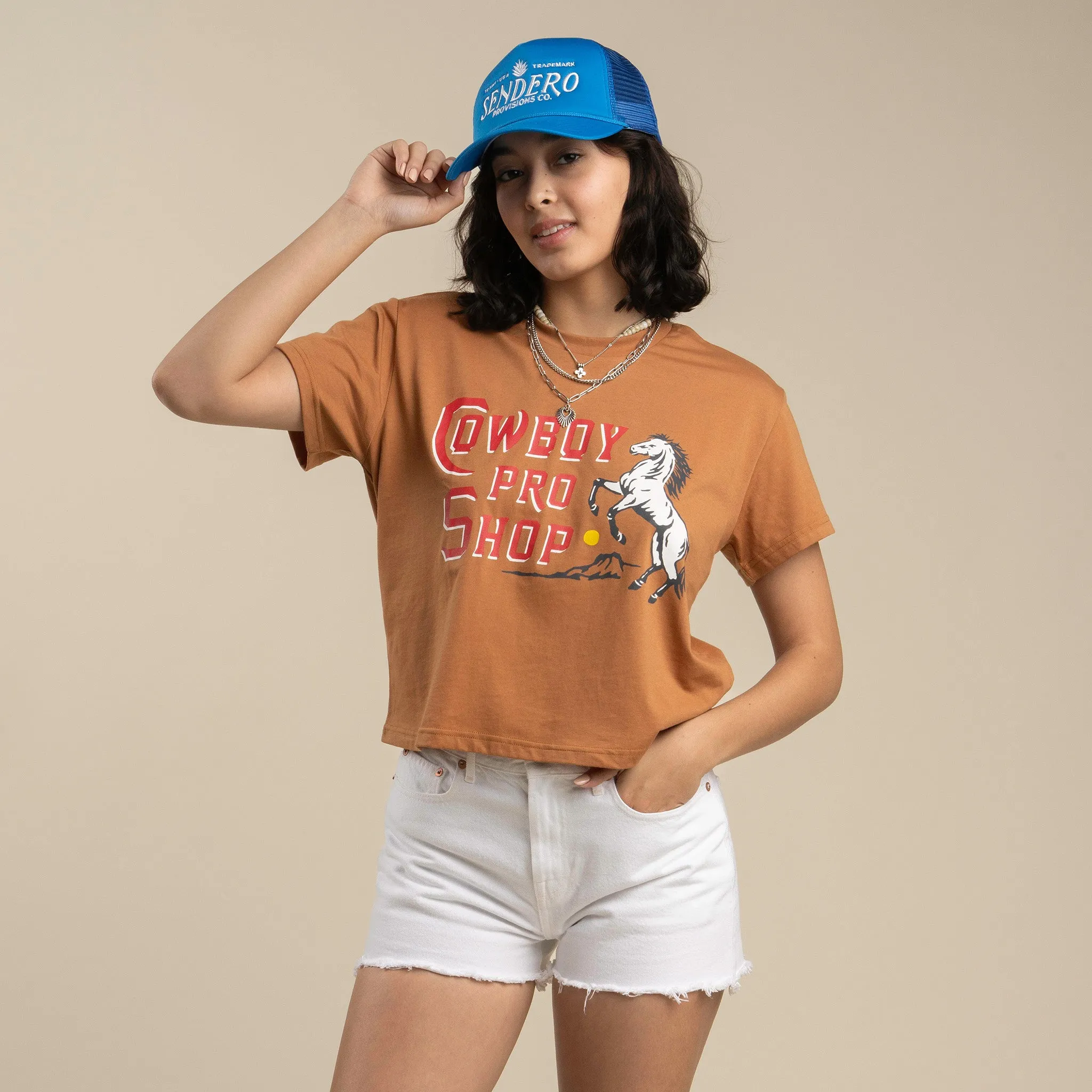 Cowboy Pro Shop Boxy Tee sold by Sendero Provisions CO