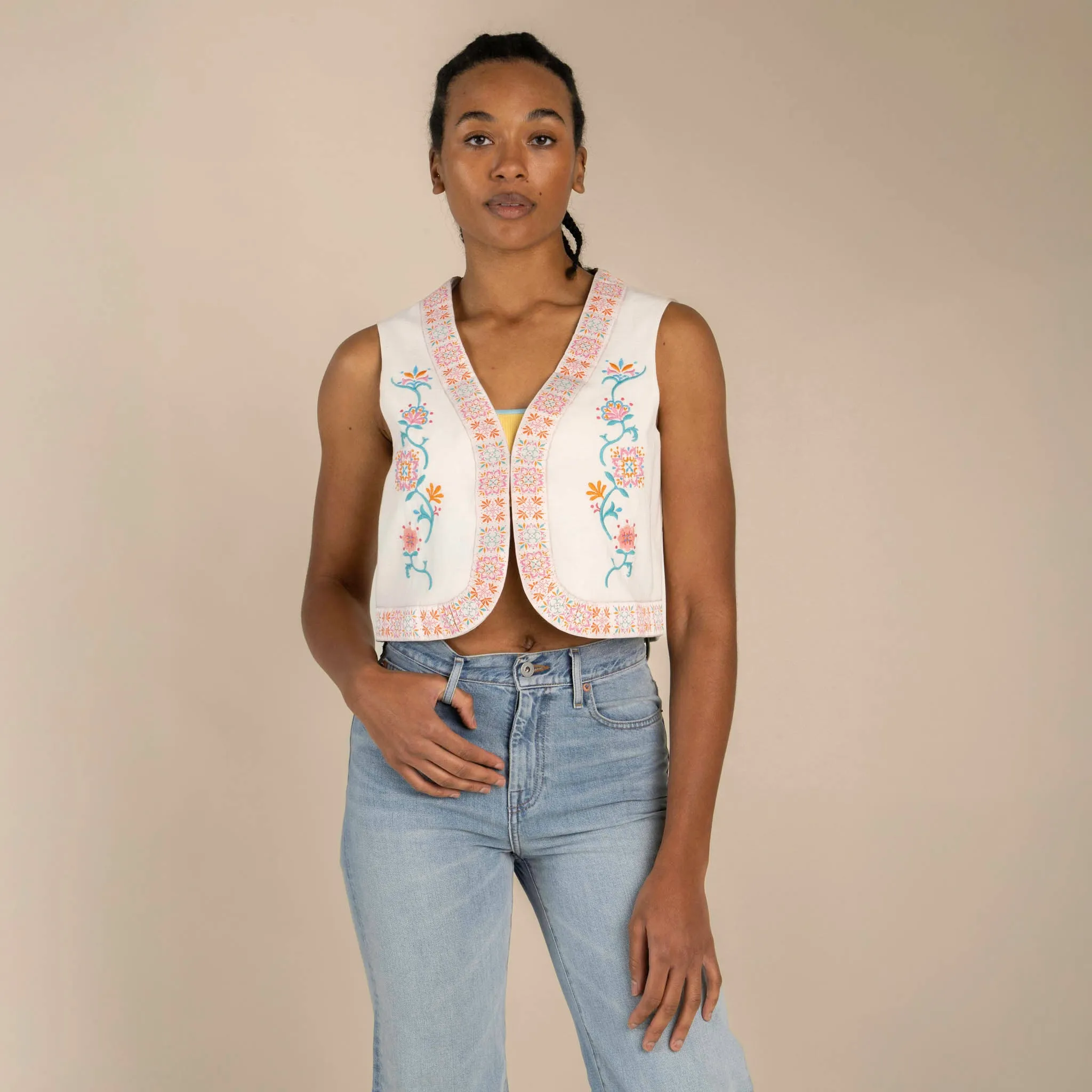 Frontier Vest - Vintage White sold by Sendero Provisions CO