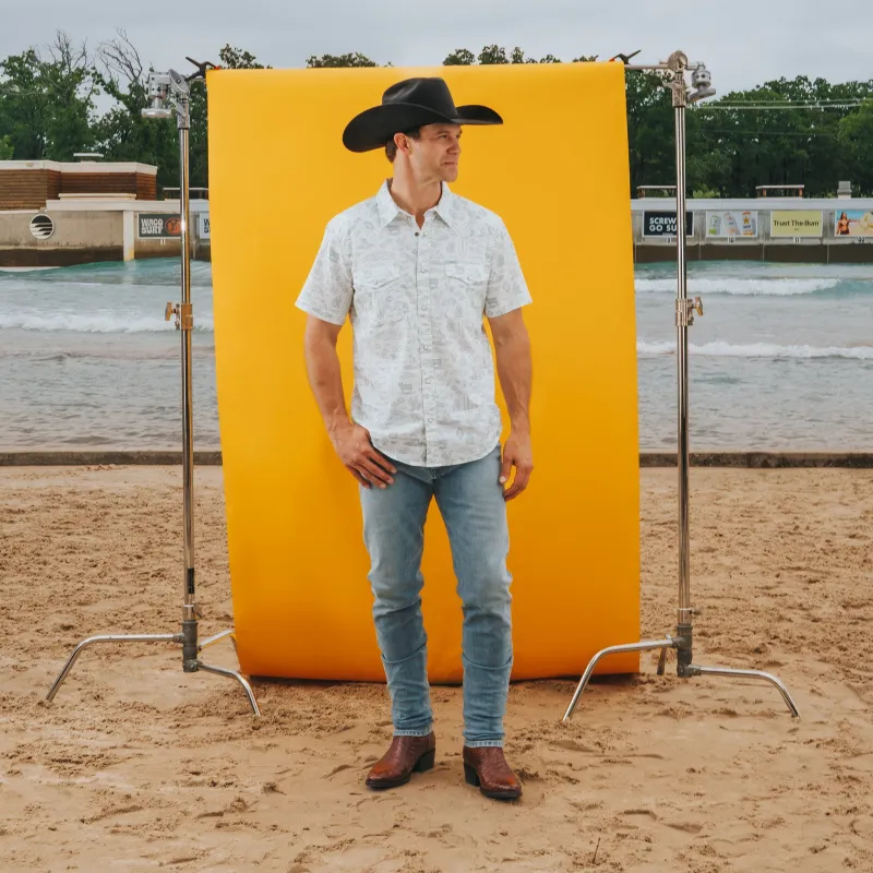 Sendero X Waco Surf Serape Pearl Snap Short Sleeve sold by Sendero Provisions CO