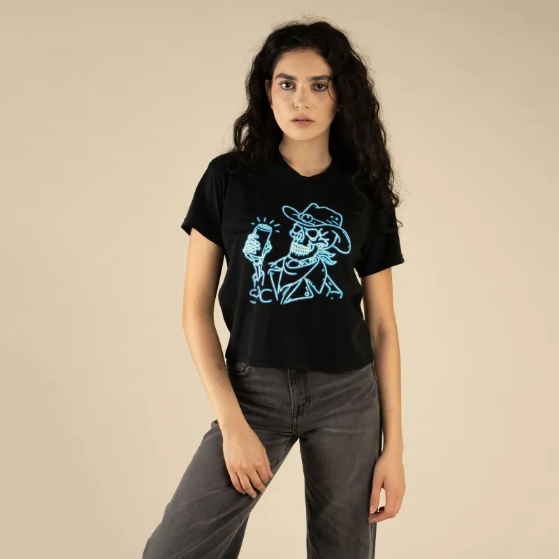 Broadway Bones Boxy Tee sold by Sendero Provisions CO