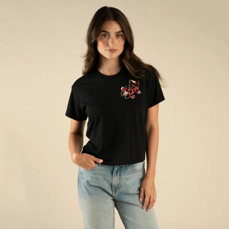 Koi Bronc Boxy Tee sold by Sendero Provisions CO