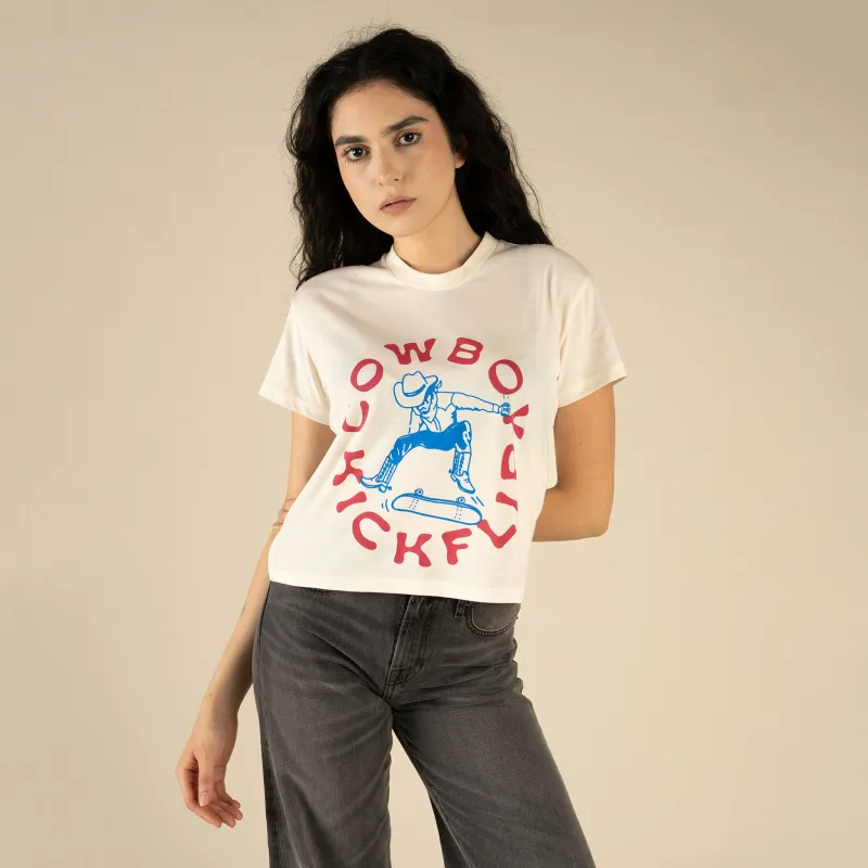 Cowboy Kickflip Boxy Tee sold by Sendero Provisions CO