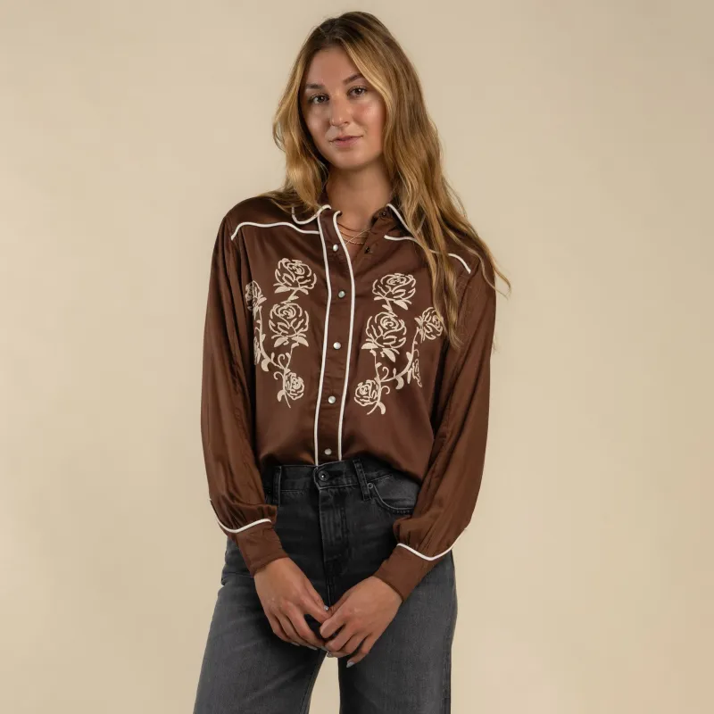 Dakota Women's Blouse - Mocha made by Sendero Provisions CO