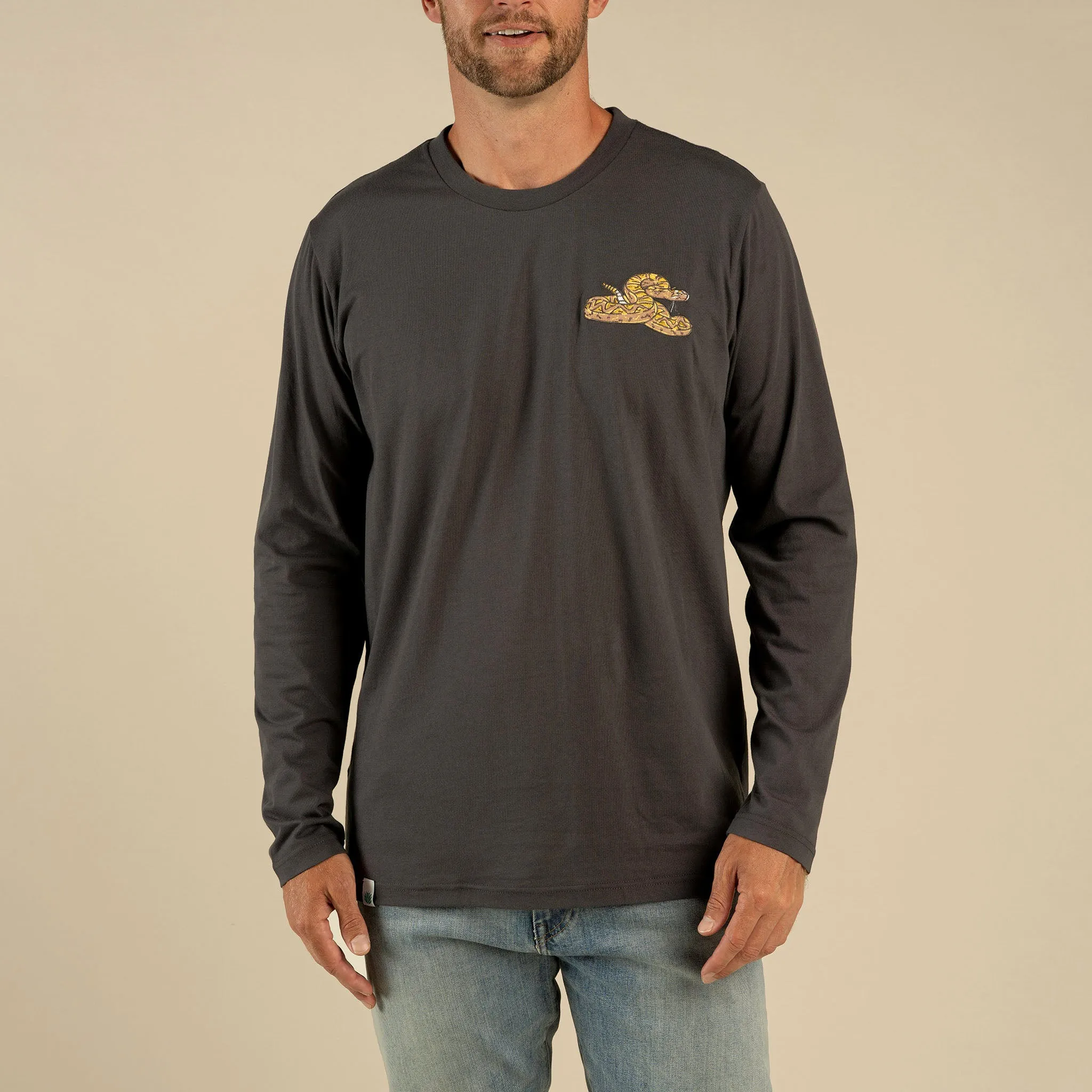 Rattlesnake Long Sleeve T-Shirt - Vintage Black sold by Sendero Provisions CO product image thumbnail 2