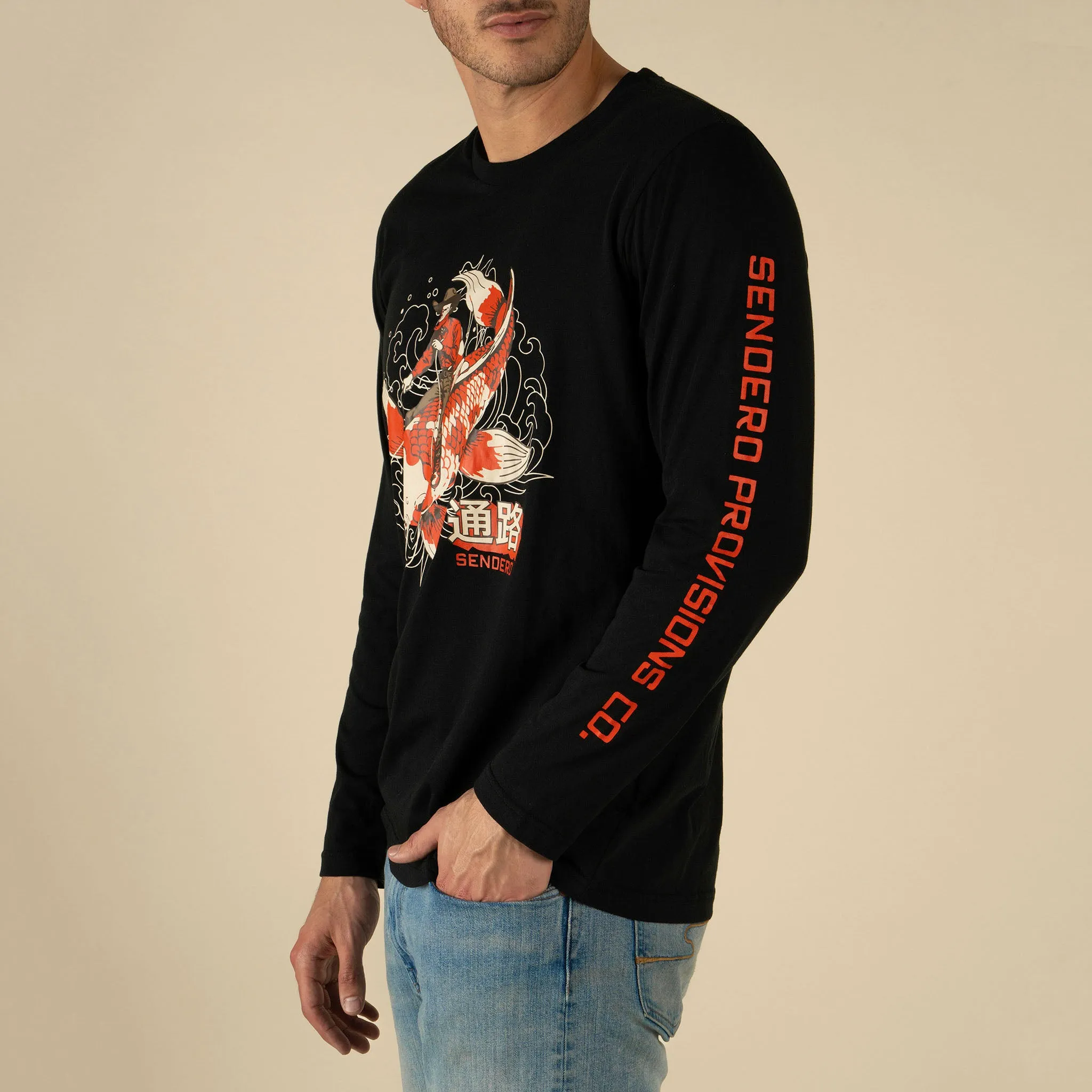 Koi Bronc Long Sleeve T-Shirt sold by Sendero Provisions CO product image thumbnail 3