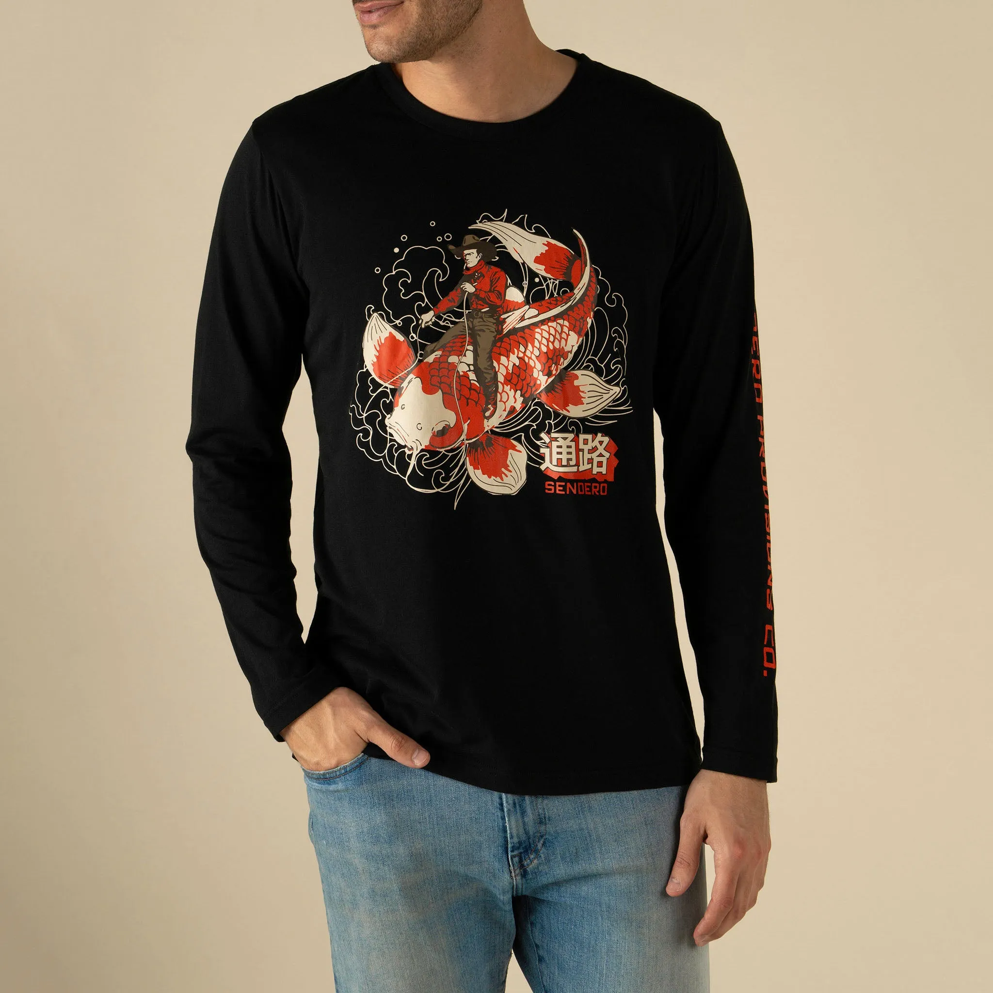 Koi Bronc Long Sleeve T-Shirt sold by Sendero Provisions CO product image thumbnail 4