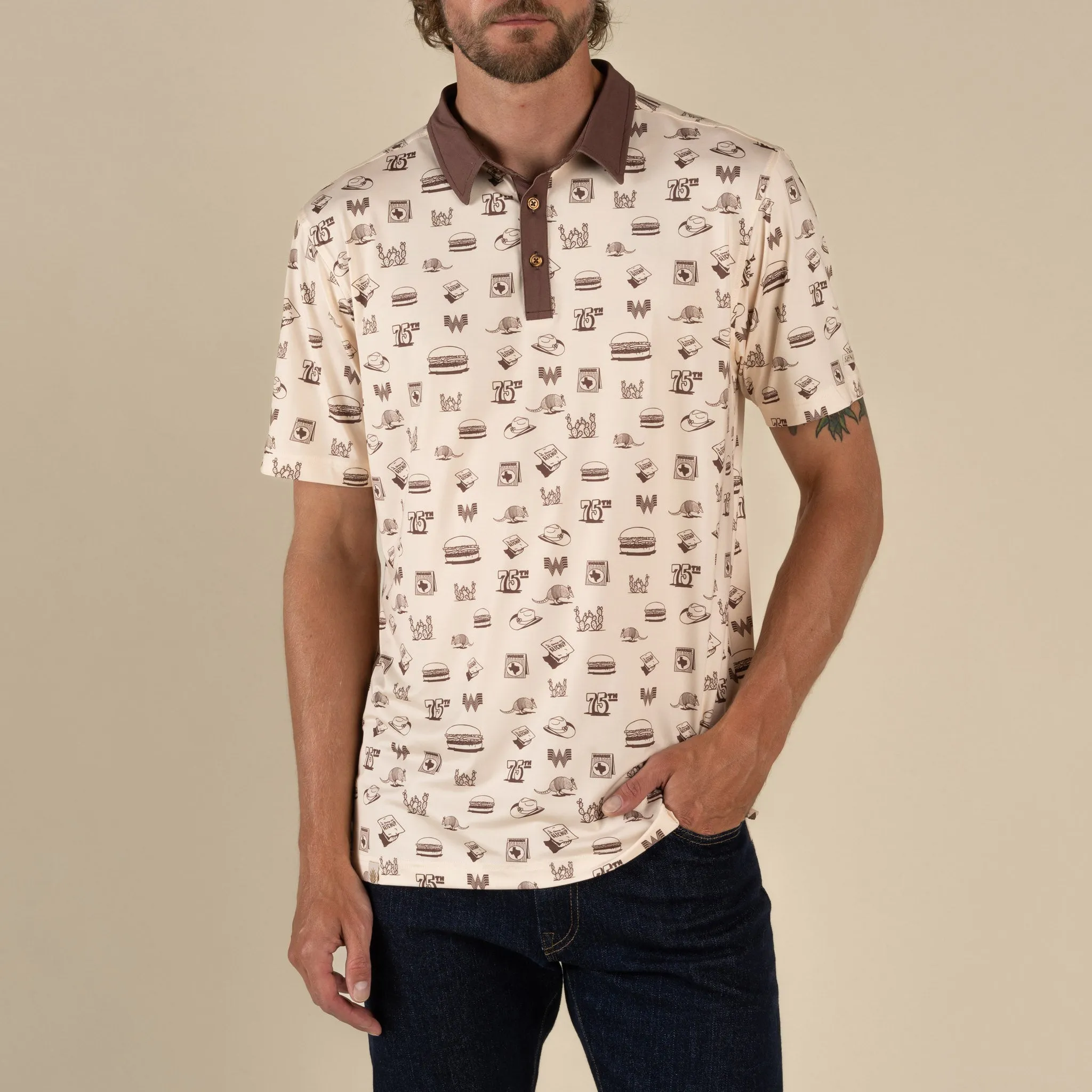 Whataburger x Sendero High Noon Performance Polo sold by Sendero Provisions CO product image thumbnail 3