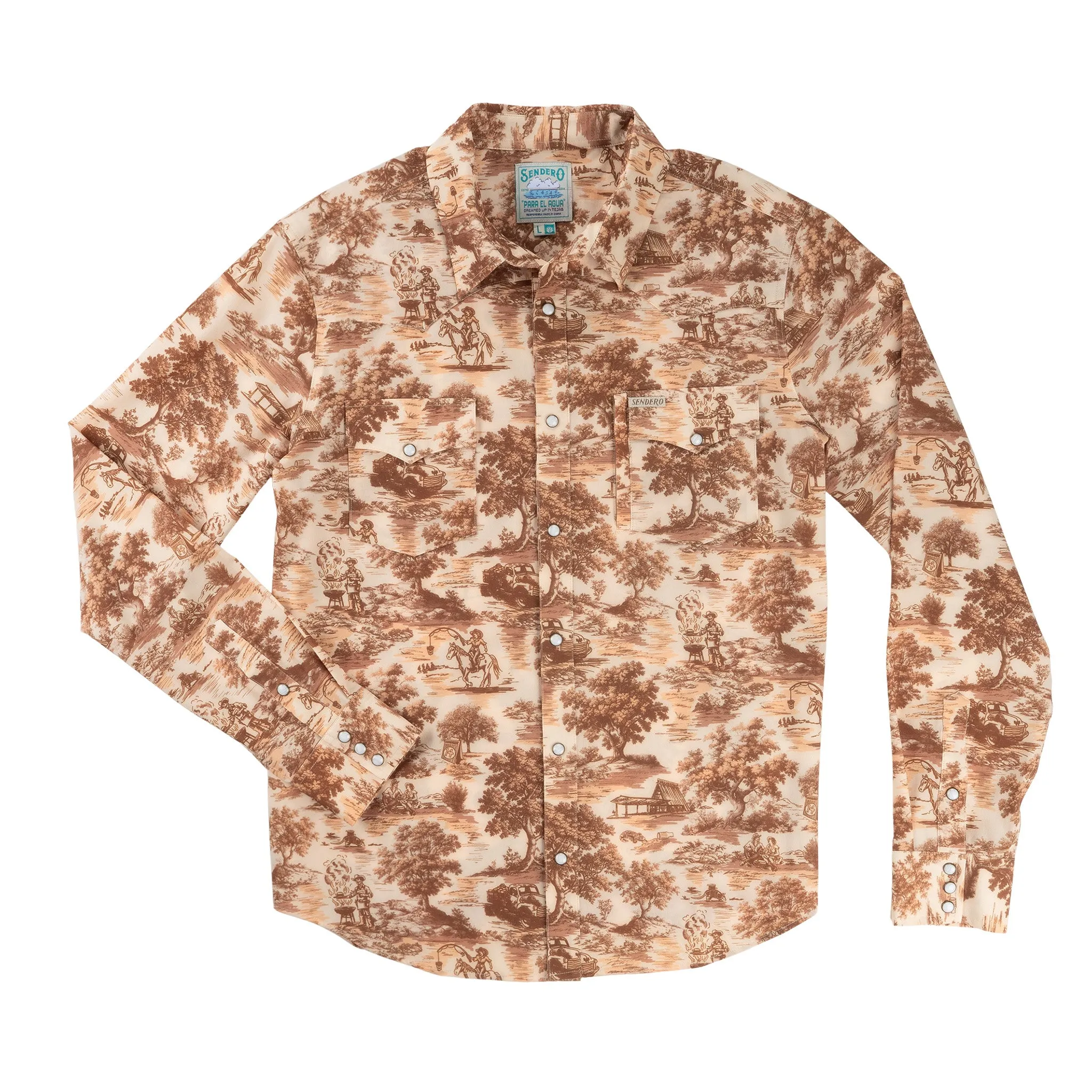 Confluence Tech Shirt - Whataburger Toile sold by Sendero Provisions CO